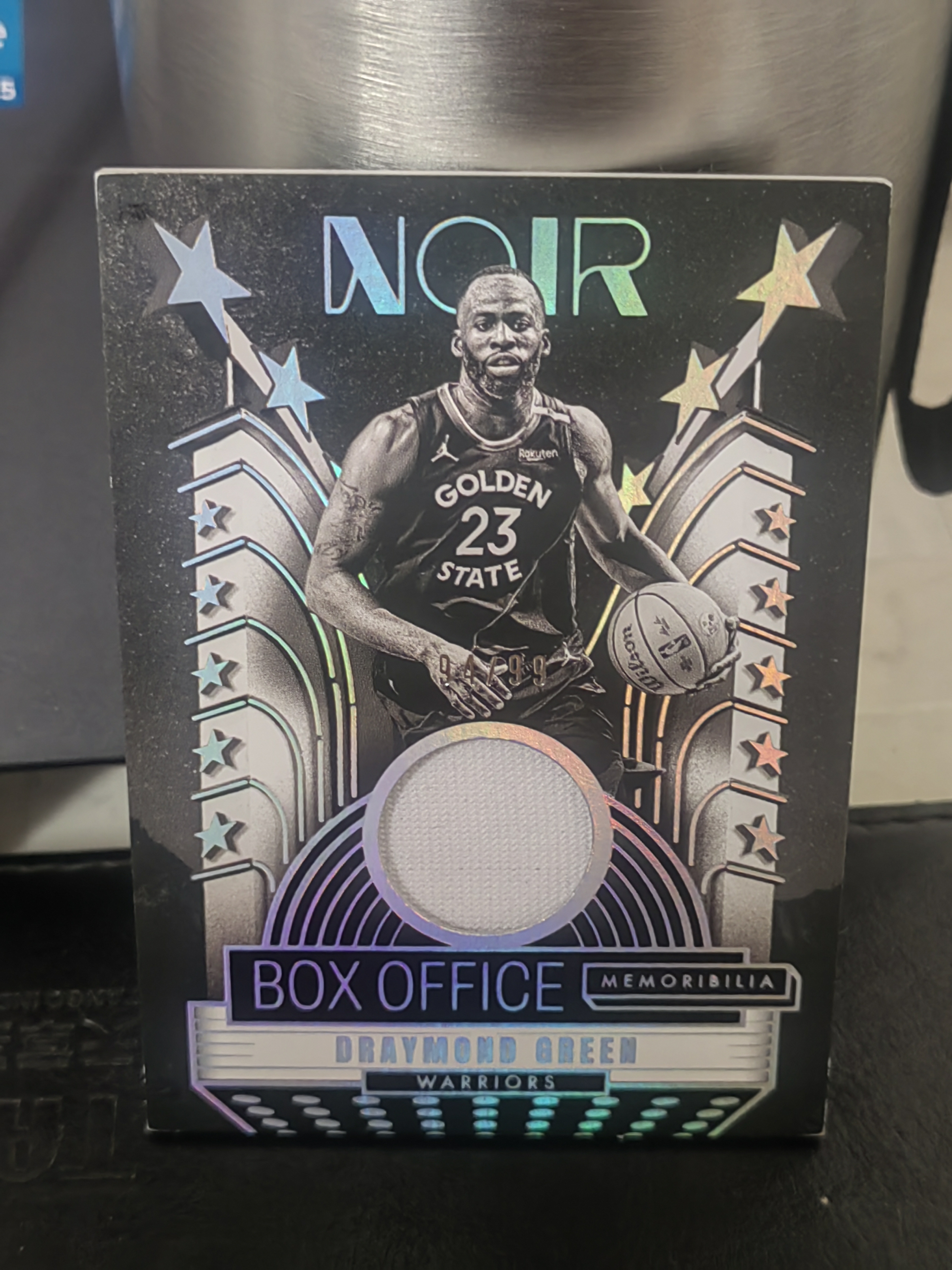 2024-25 Panini Noir Draymond Green NOIR 诺尔 德雷蒙德 格林 追梦格林 单色 小窗 物料 勇士 99编 小鱼 白边白角 不保卡品 卡品如图