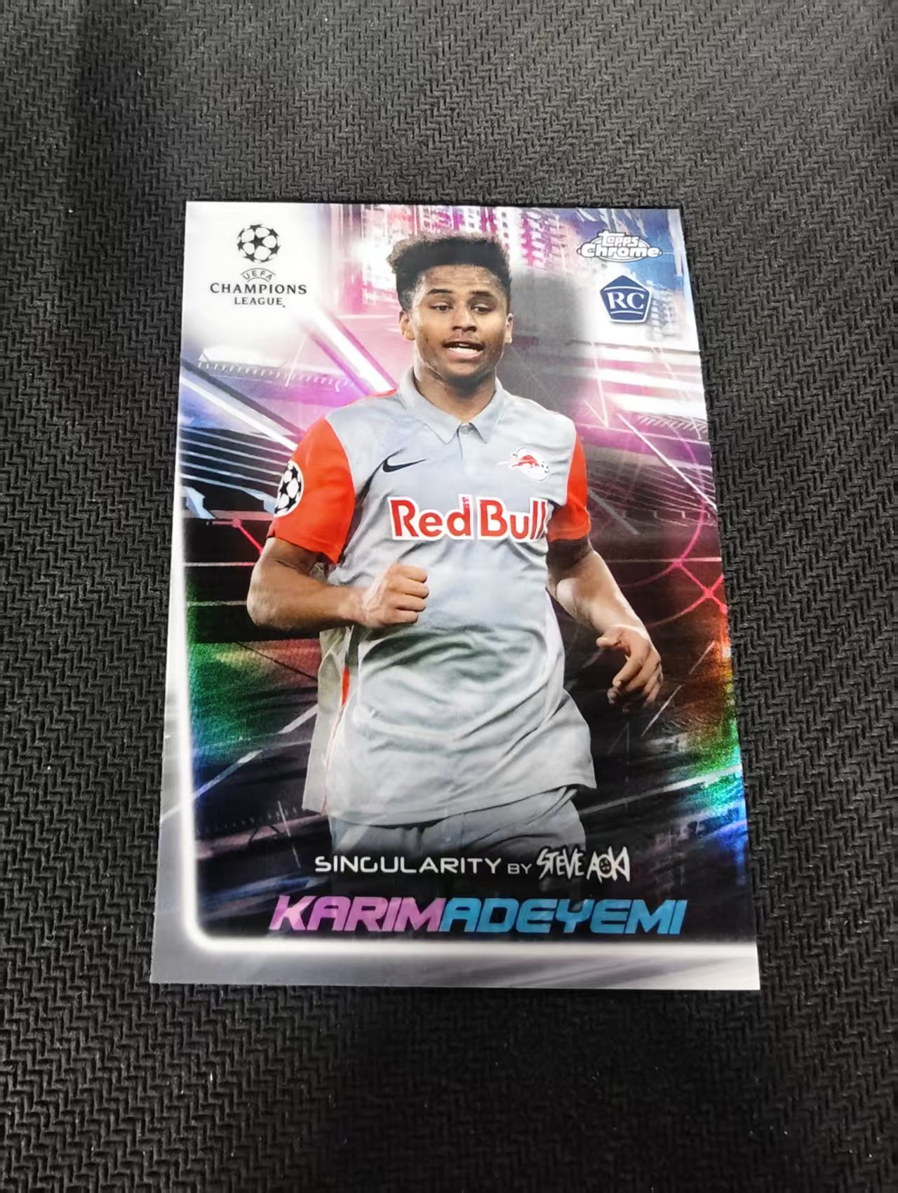 【可合并,不累计】2021 Topps Chrome Karim Adeyemi RC 卡拉姆 安德米 新秀 红牛 欧冠 银折 划痕 边角瑕疵