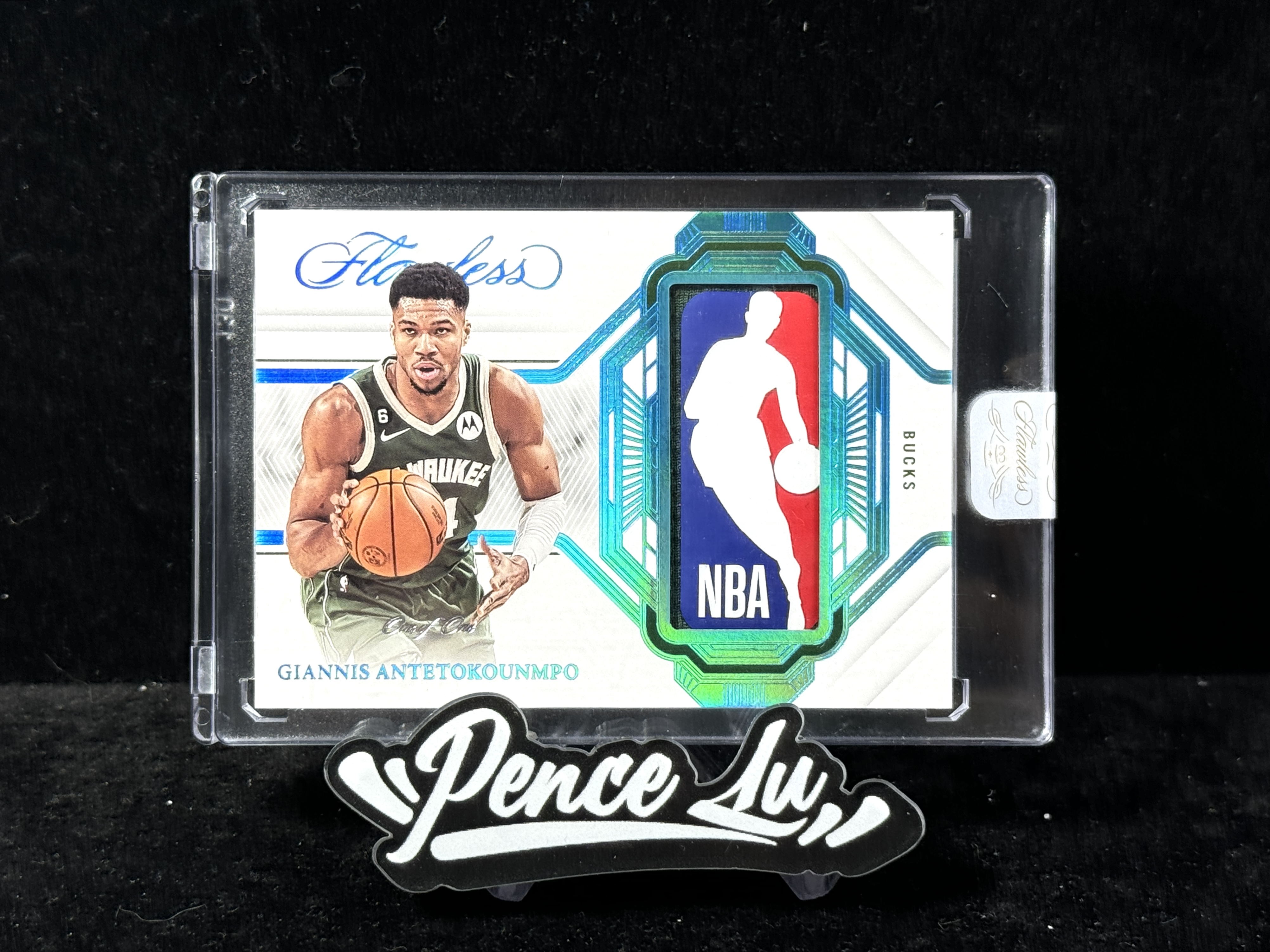 【喷子拍卖】2022-23 panini flawless Giannis Antetokounmpo 手提 雄鹿 字母哥 阿德托昆博 一编 logoman 湖水蓝闪 1of1 最有价GU落场球衣 系列大hit卡 原封砖 AVO