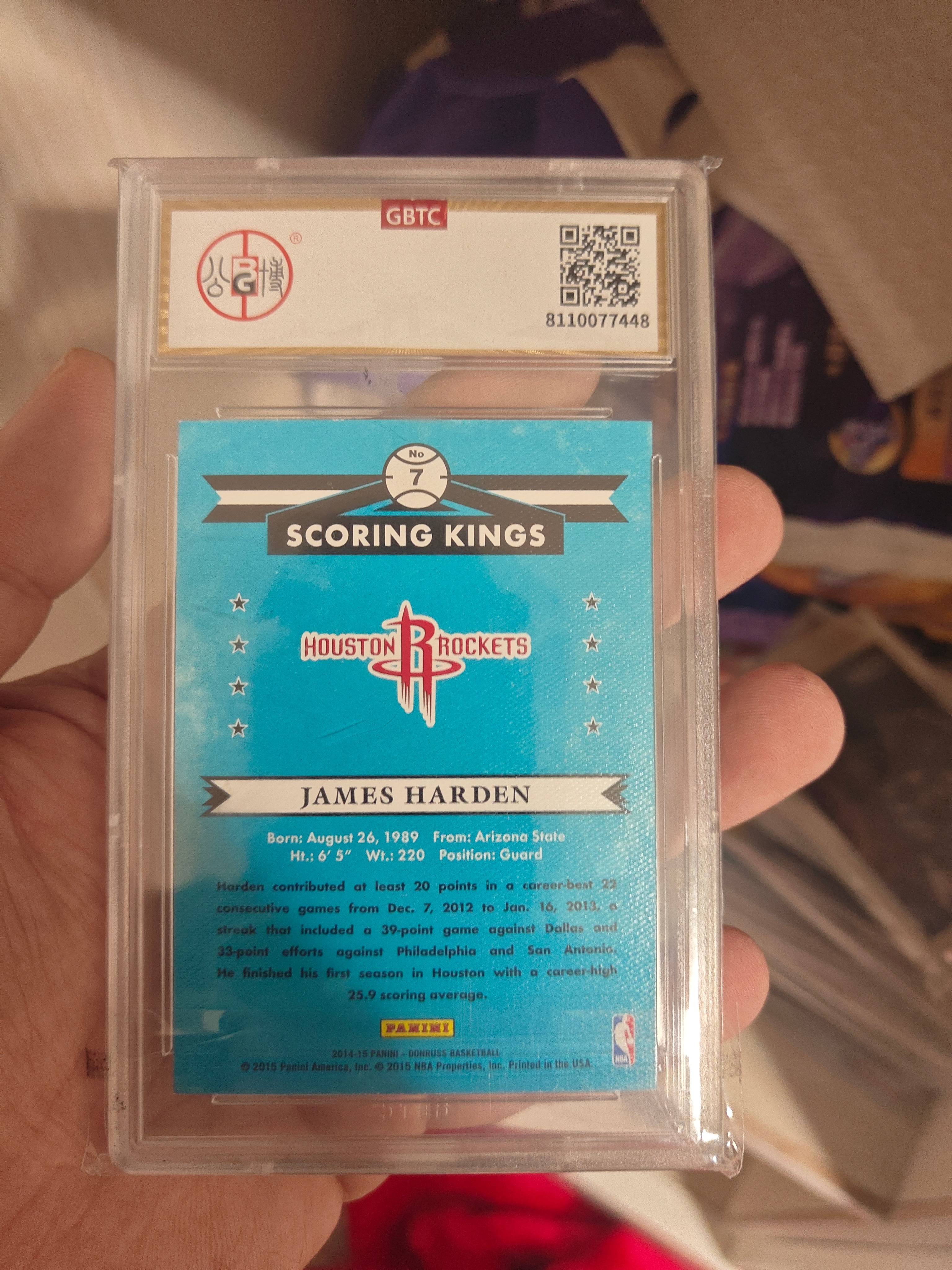 2014-15 Panini Donruss James Harden #7 公博9 大胡子 火箭 油画 詹姆斯 哈登 杜蕾斯 大比例 六星油画