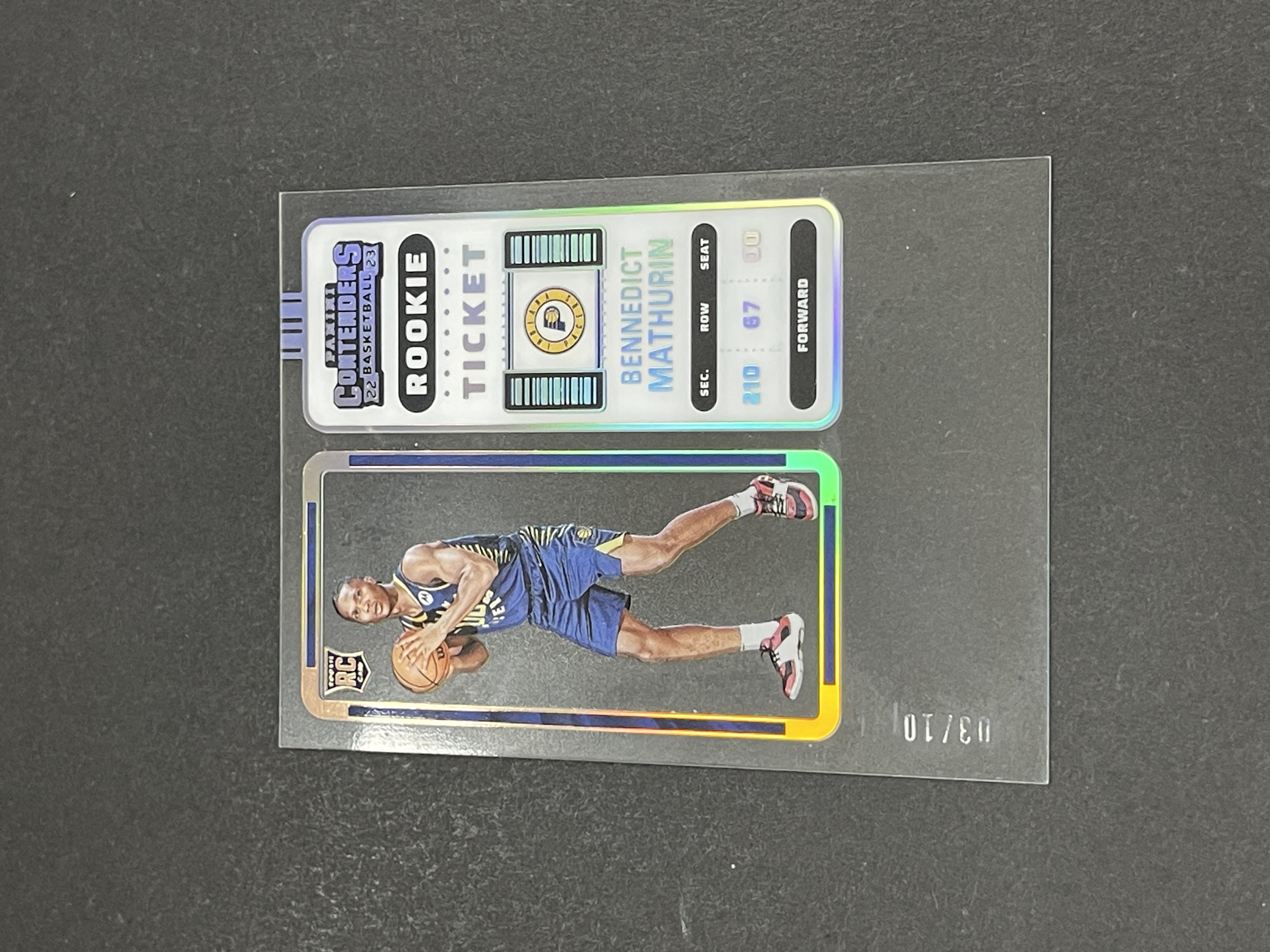 【必金拍卖-可累积】251005GG 2022-23 PANINI 球票 步行者RC 马瑟林Bennedict Mathurin 新秀 新秀签 胶片签字 签字擦掉 无签字 介意勿拍 收藏投资首选