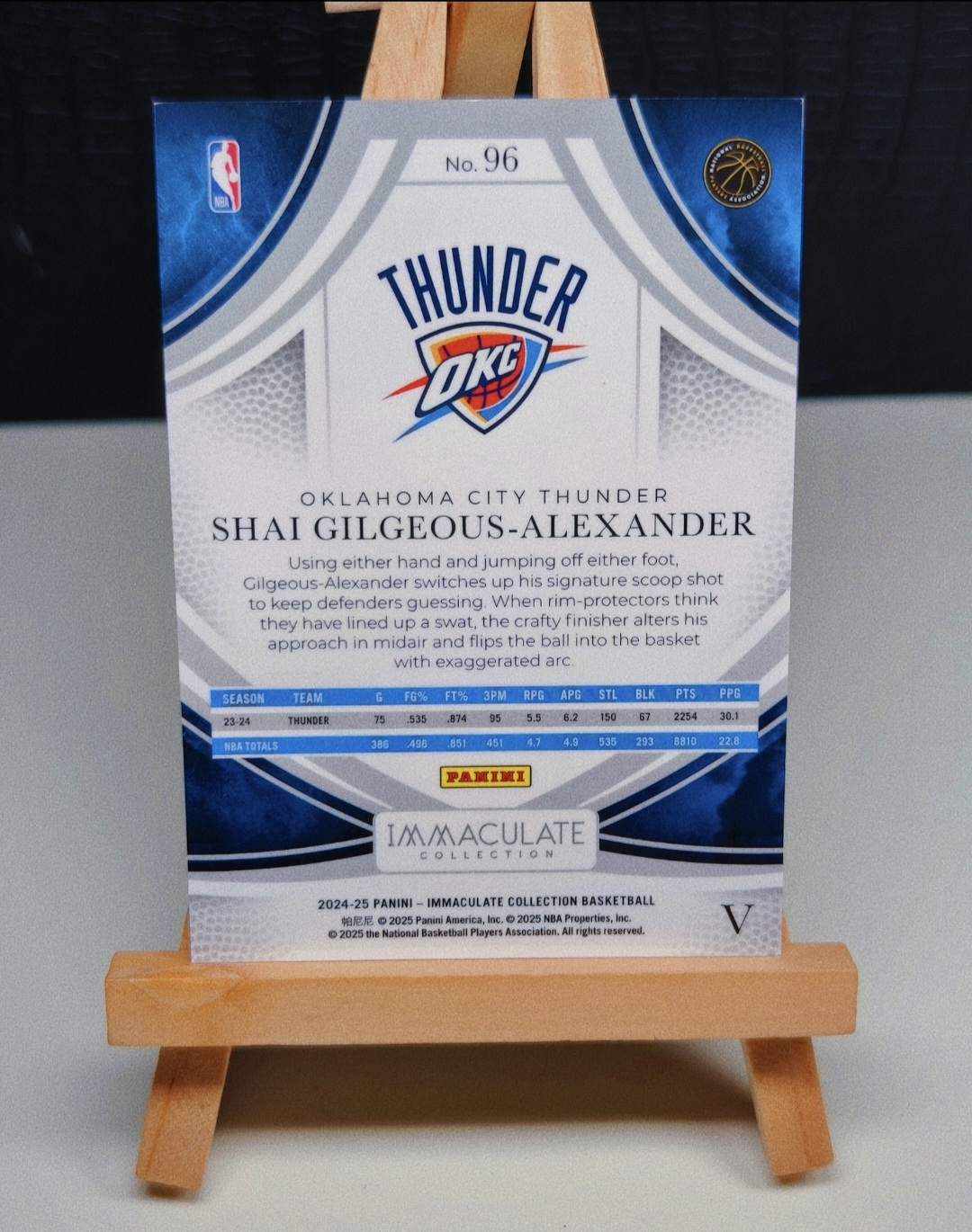 2024-25 Panini Immaculate Shai Gilgeous Alexander 谢伊 吉尔杰斯 亚历山大 sga 雷霆 imm base 99编 卡品如图 可评 psa bgs