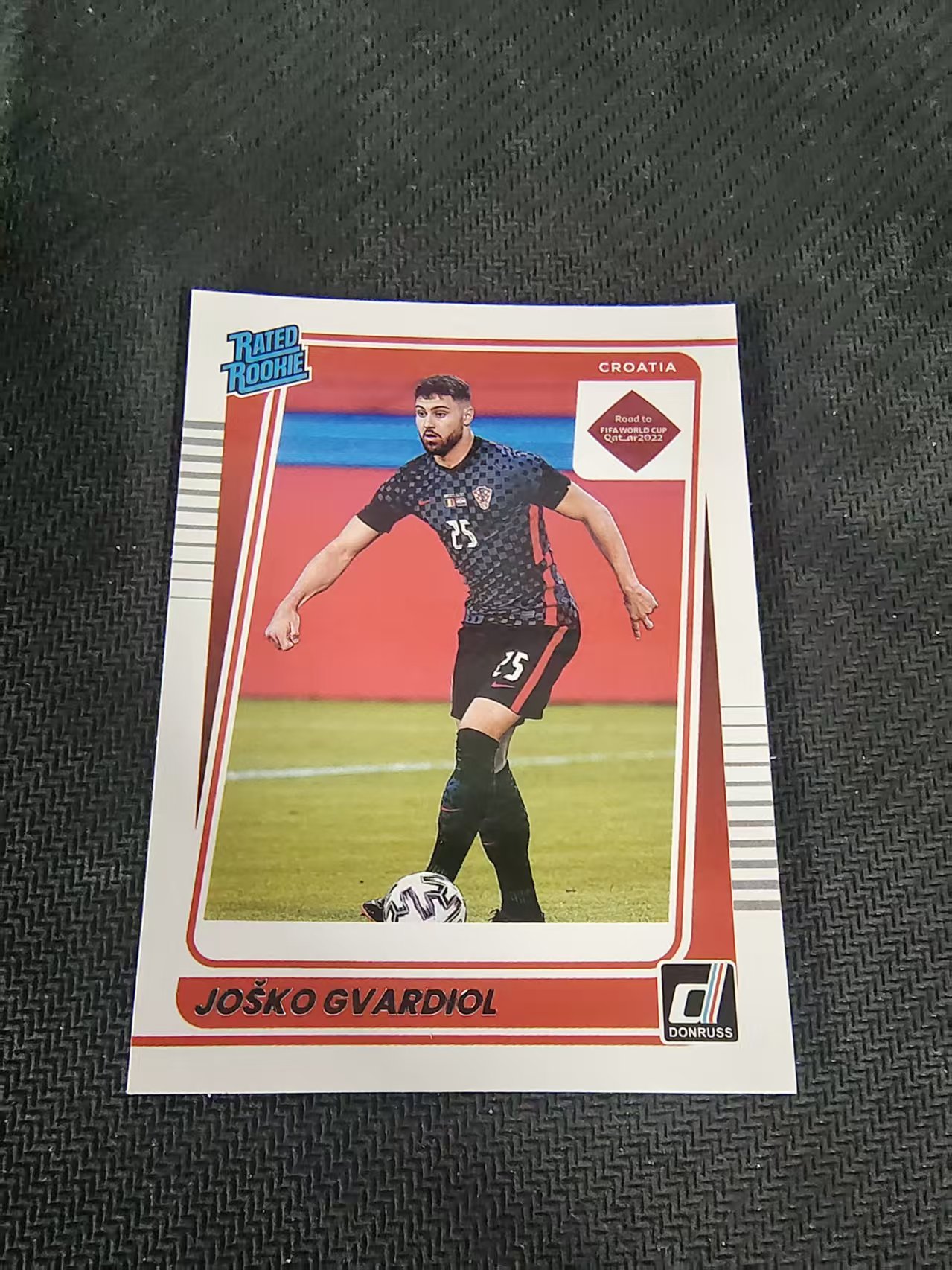 【可合并,不累计】2021-22 Panini Donruss JOSKO GVARDIOL RC 格瓦迪奥尔 克罗地亚 新秀 RC 杜蕾斯 世界杯 边角瑕疵 #185