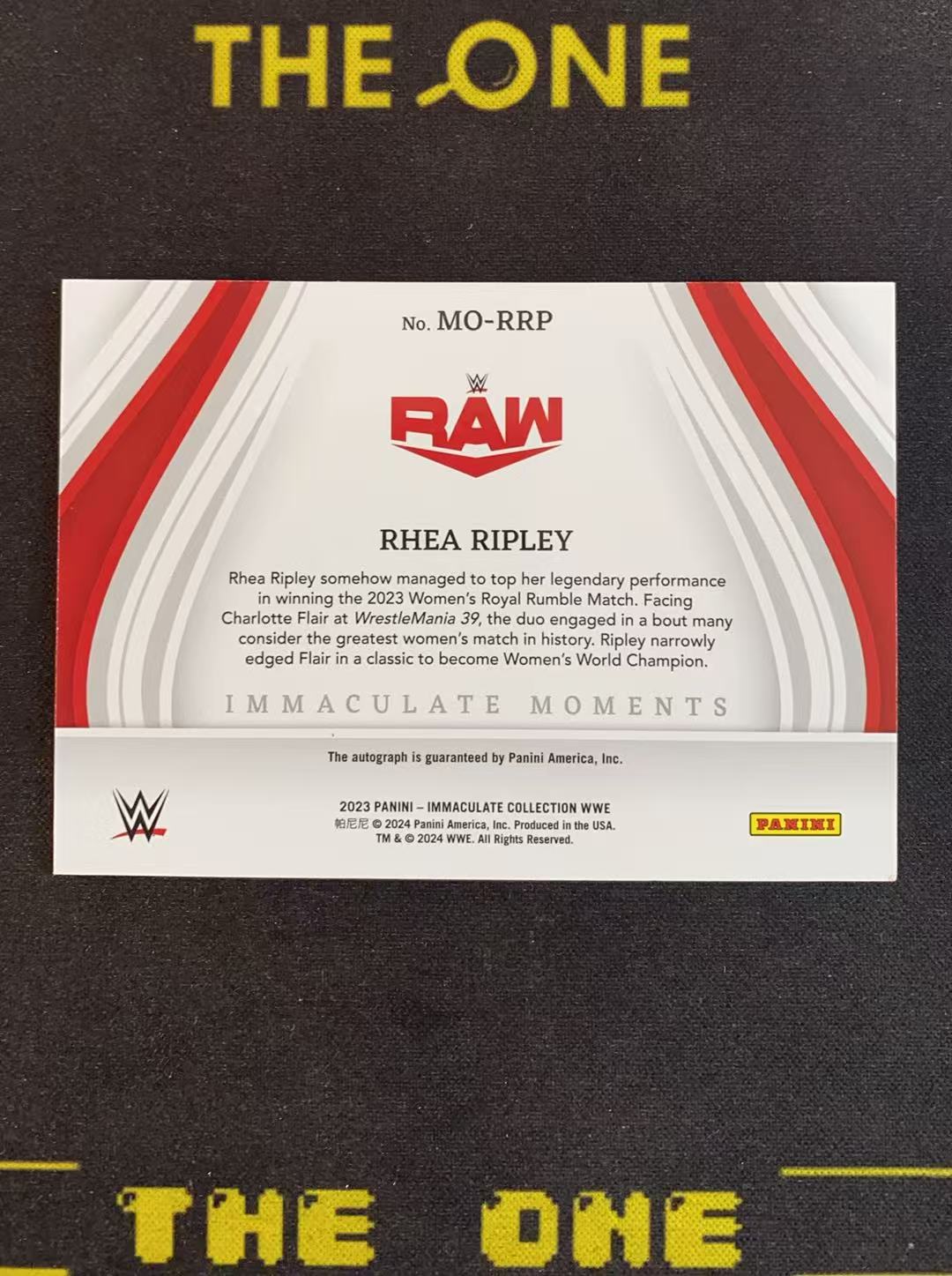The Inmaculate One Rhea 2023 Panini Immaculate Rhea Ripley 【TheOne】蕾娅 里普利 WWE NXT UFC imm 94/99 ...