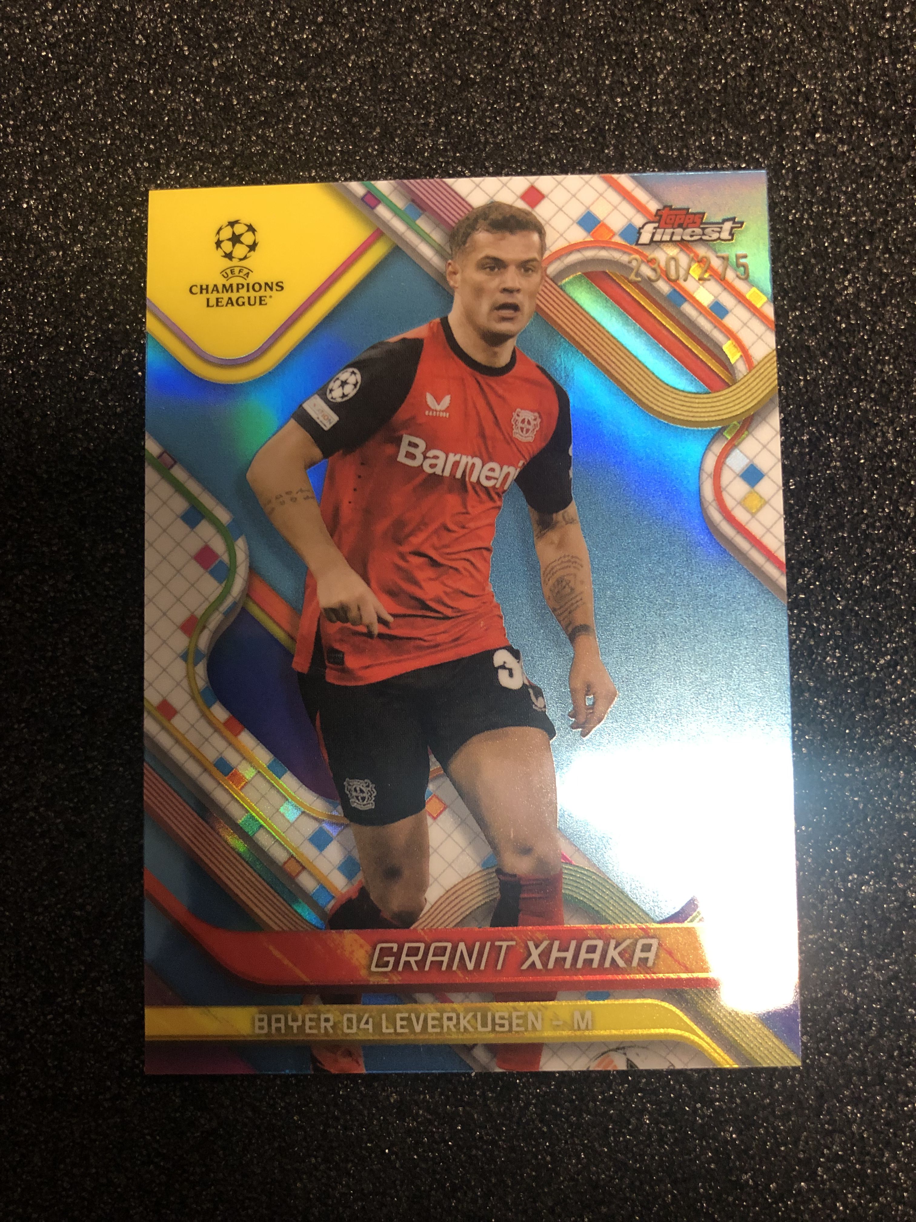 2024-25 Topps Finest Granit Xhaka 欧战finest 扎卡 瑞士 勒沃库森 275编 蓝折 230/275 卡品如图 凑套收藏必备
