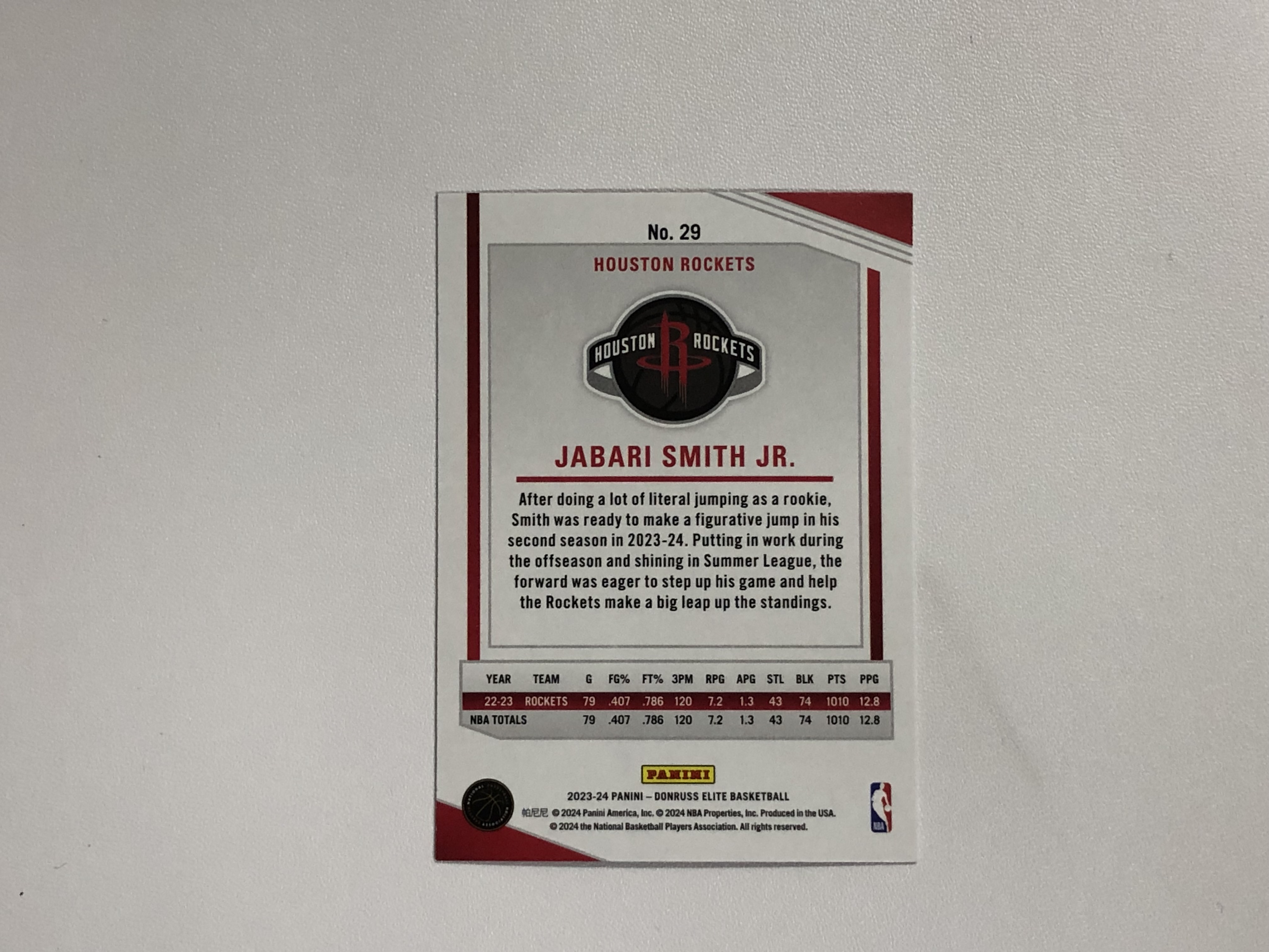【天秤座拍卖大比例预付】2023-24 Donruss 杜蕾斯 Elite 精英 火箭 Jabari Smith 贾巴里 史密斯 光栅折 折射 收藏必备※Sun