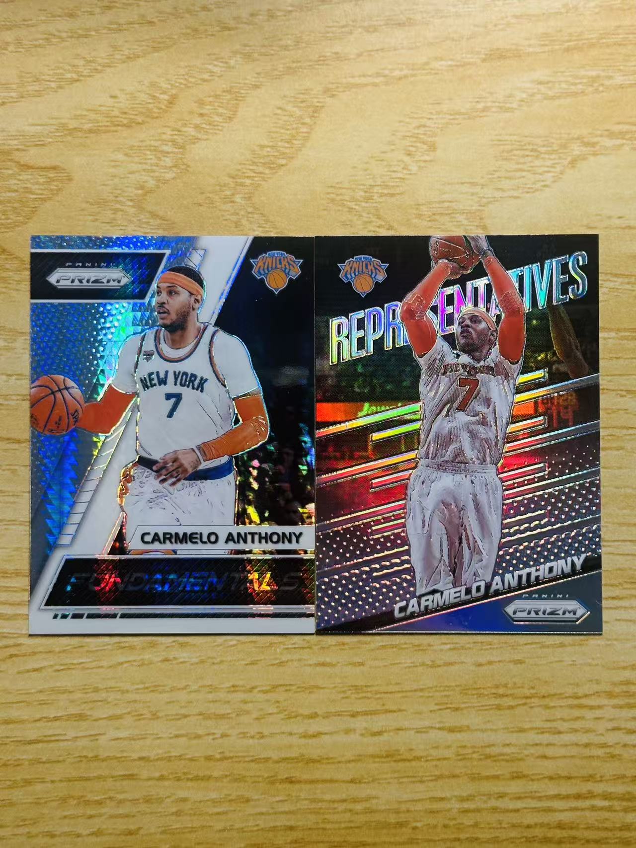 2014-15 Panini Prizm Carmelo Anthony 嘿嘿代卖 14-15 17-18 卡梅罗 安东尼 甜瓜 折射 老卡 尼克斯 2张打包lot 收藏必备