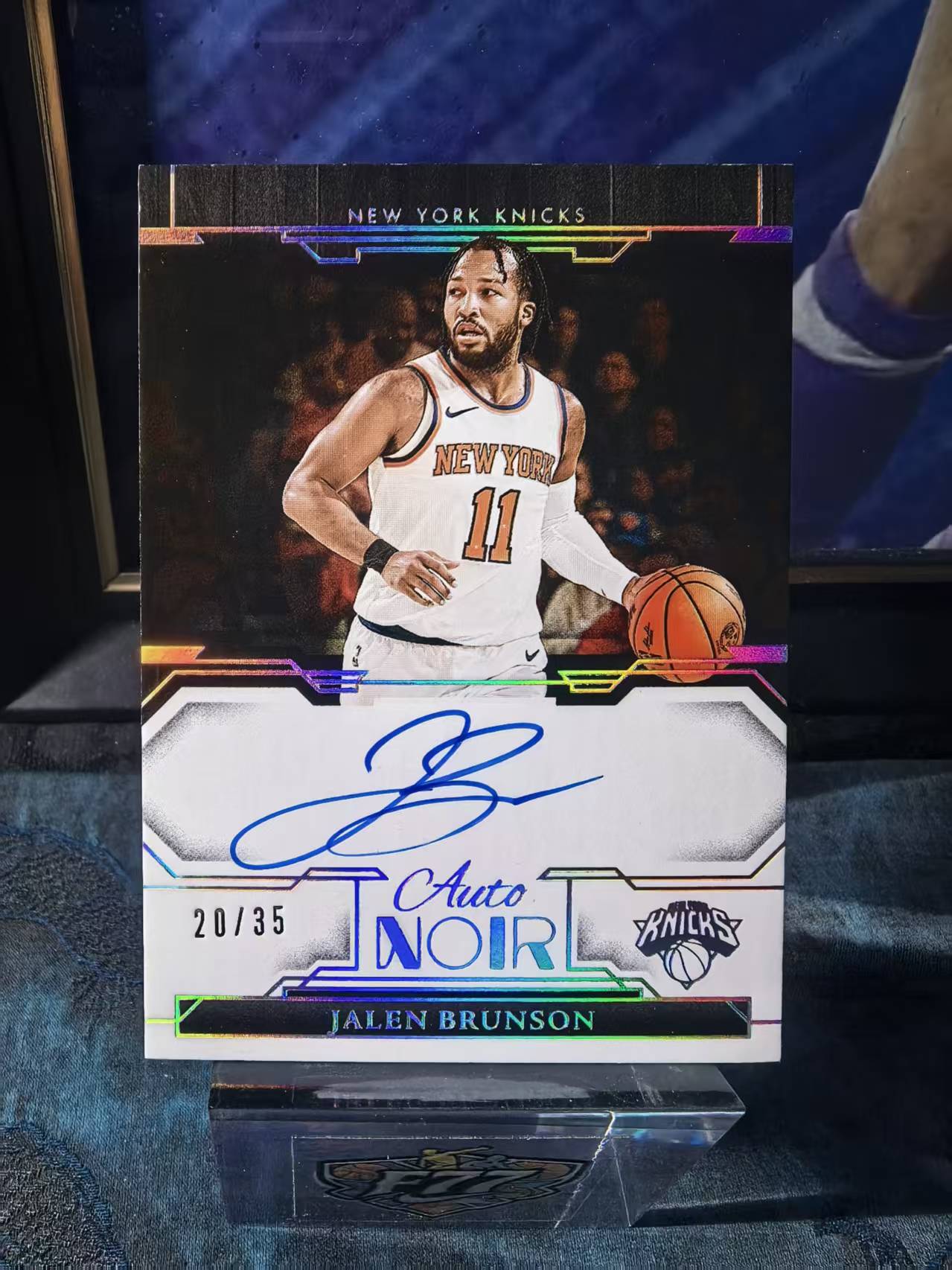 2023-24 Panini Noir Jalen Brunson 诺尔系列 尼克斯 布伦森 签字 卡签 20/35编 闪版 卡品如图 收藏必备 利利