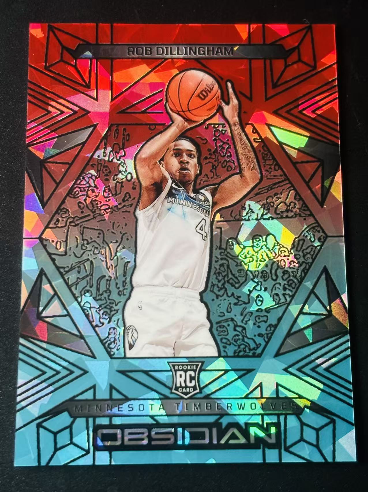 2024-25 Panini Obsidian Robert Dillingham RC 黑曜石 森林狼 新秀 罗伯特 迪林厄姆 49编 碎冰折 不累计