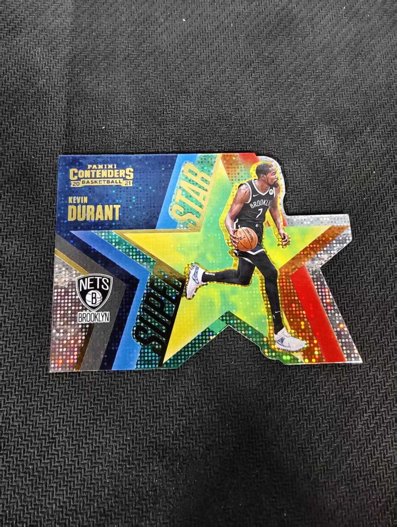 【汽水拍卖】2020-21 Panini Contenders Kevin Durant 球票 篮网 杜兰特 死神 超级明星特卡 折射 异形卡 边角微瑕