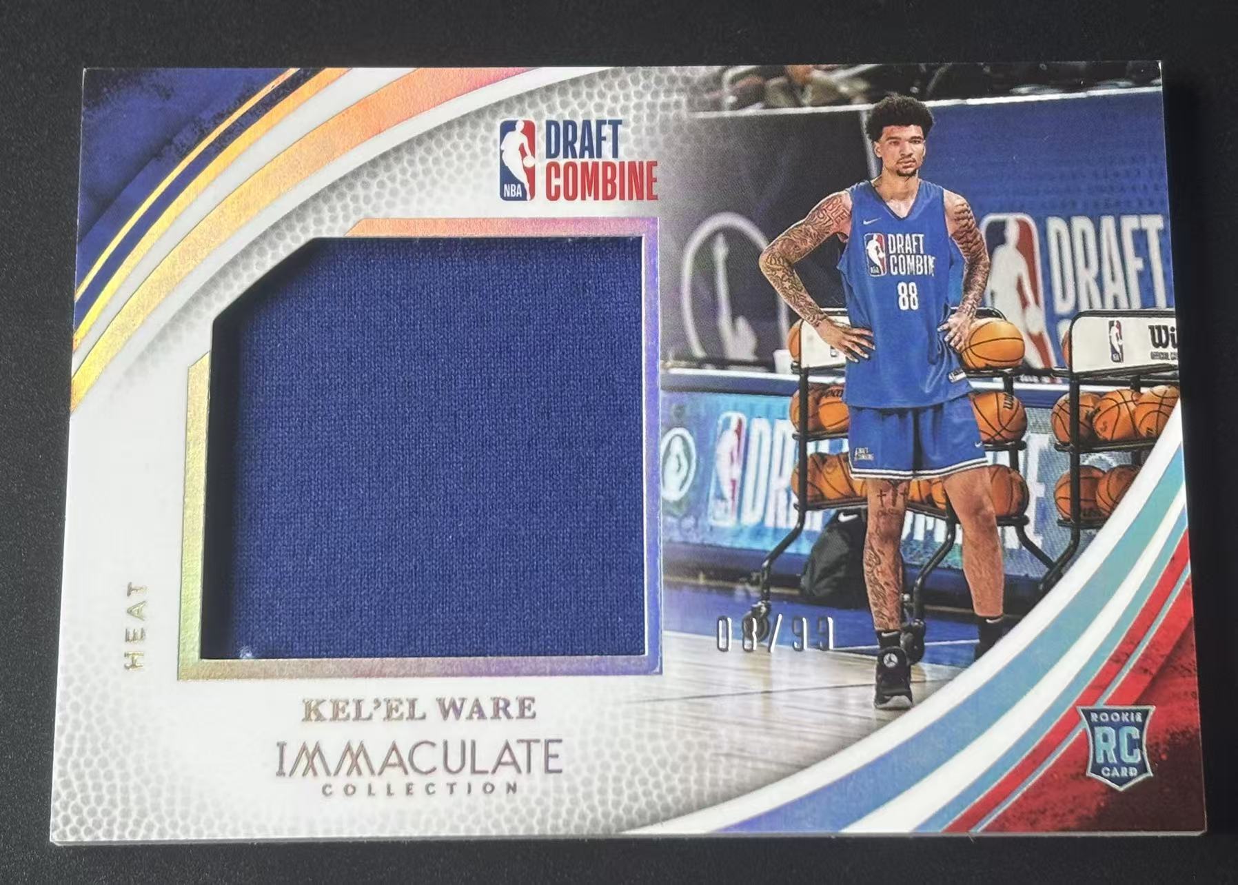 2024-25 Topps Immaculate Collection Kel'el Ware RC IMM 爱咪咪 热火 新秀 凯莱尔 韦尔 99编 训练 球衣 不累计