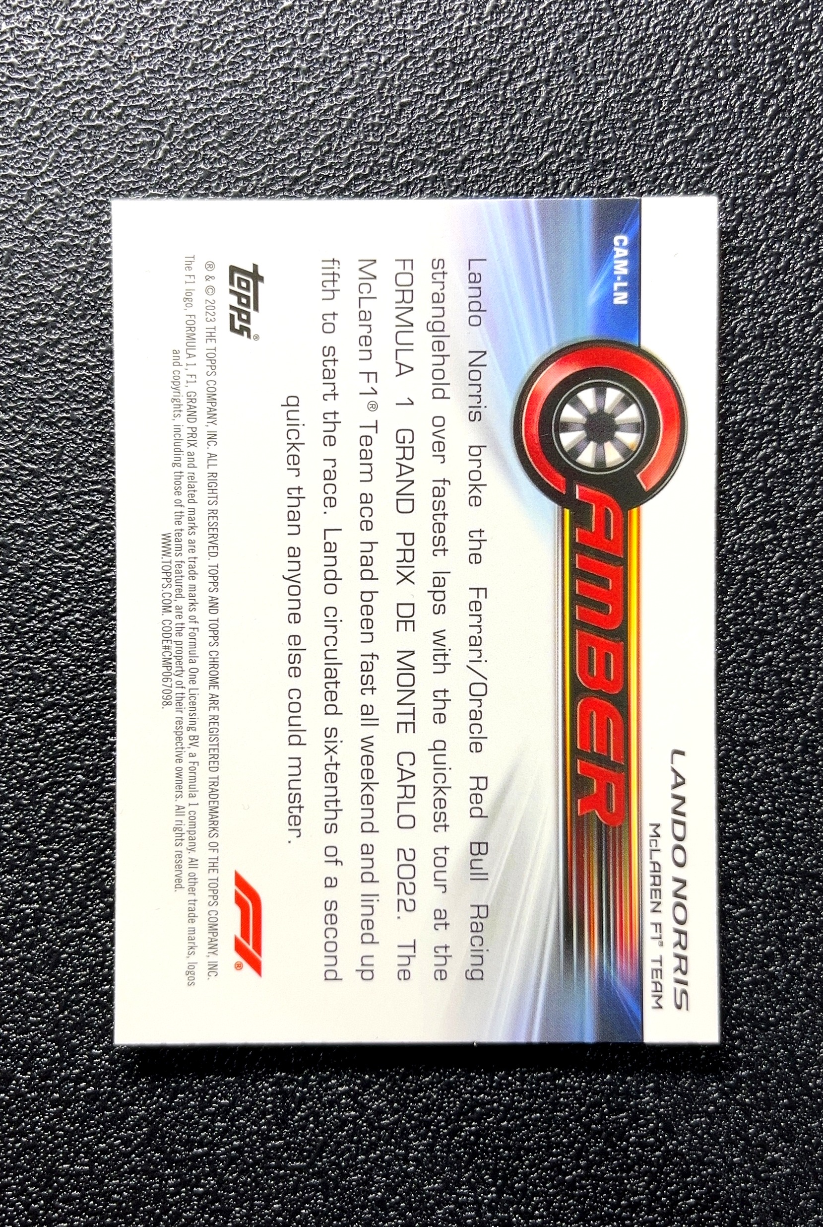 【小白1%代卖】2023 Topps Chrome Camber Lando Norris 兰多·诺里斯 银折 折射 卡品如图 高价值 McLaren F1 Team 迈凯伦 车队 0806