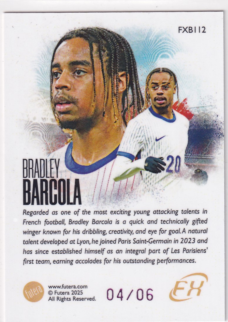 【thebighit】不累计004.2025 Futera FX 福特拉 法国 布拉德利·巴尔科拉 04/06编