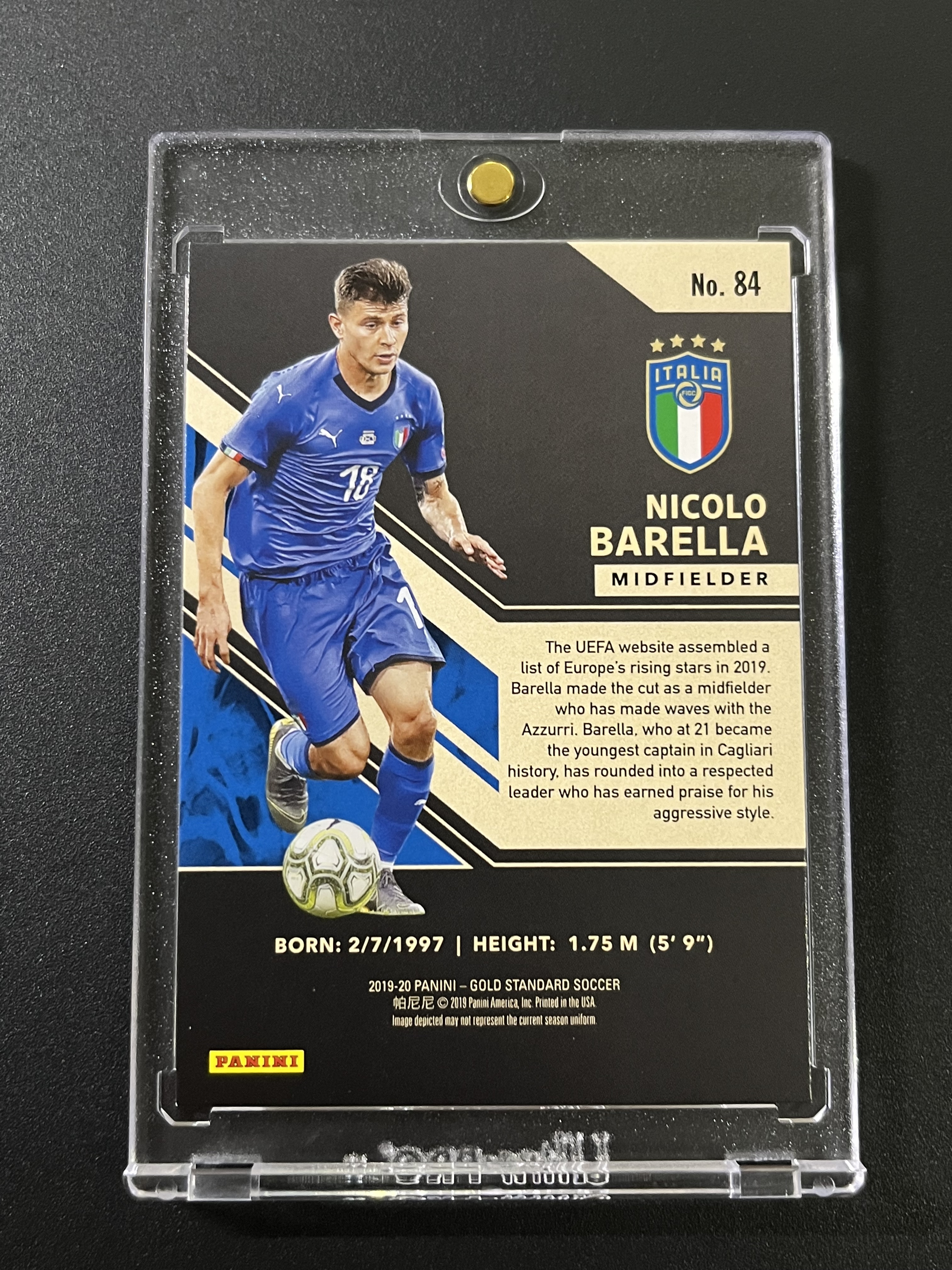 201920 Panini Gold Standard Nicolo Barella RC 足球 金砖 意大利 国际米兰 国米核心 能量小子