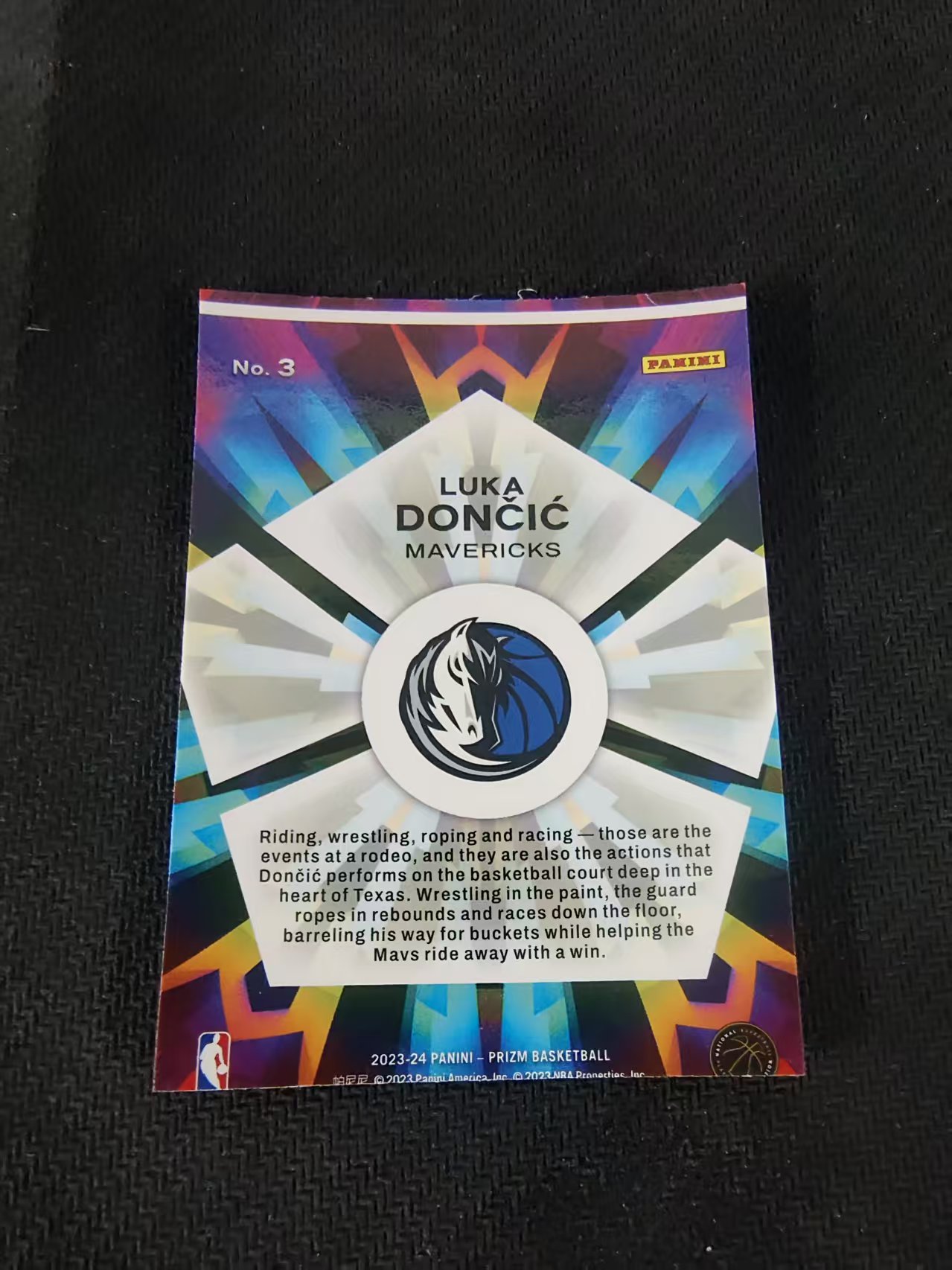 【可合并,不累计】2023-24 Panini Prizm Luka Doncic 卢卡 东契奇 独行侠 万花筒特卡 PZ 划痕 边角微瑕 介意勿拍 #3