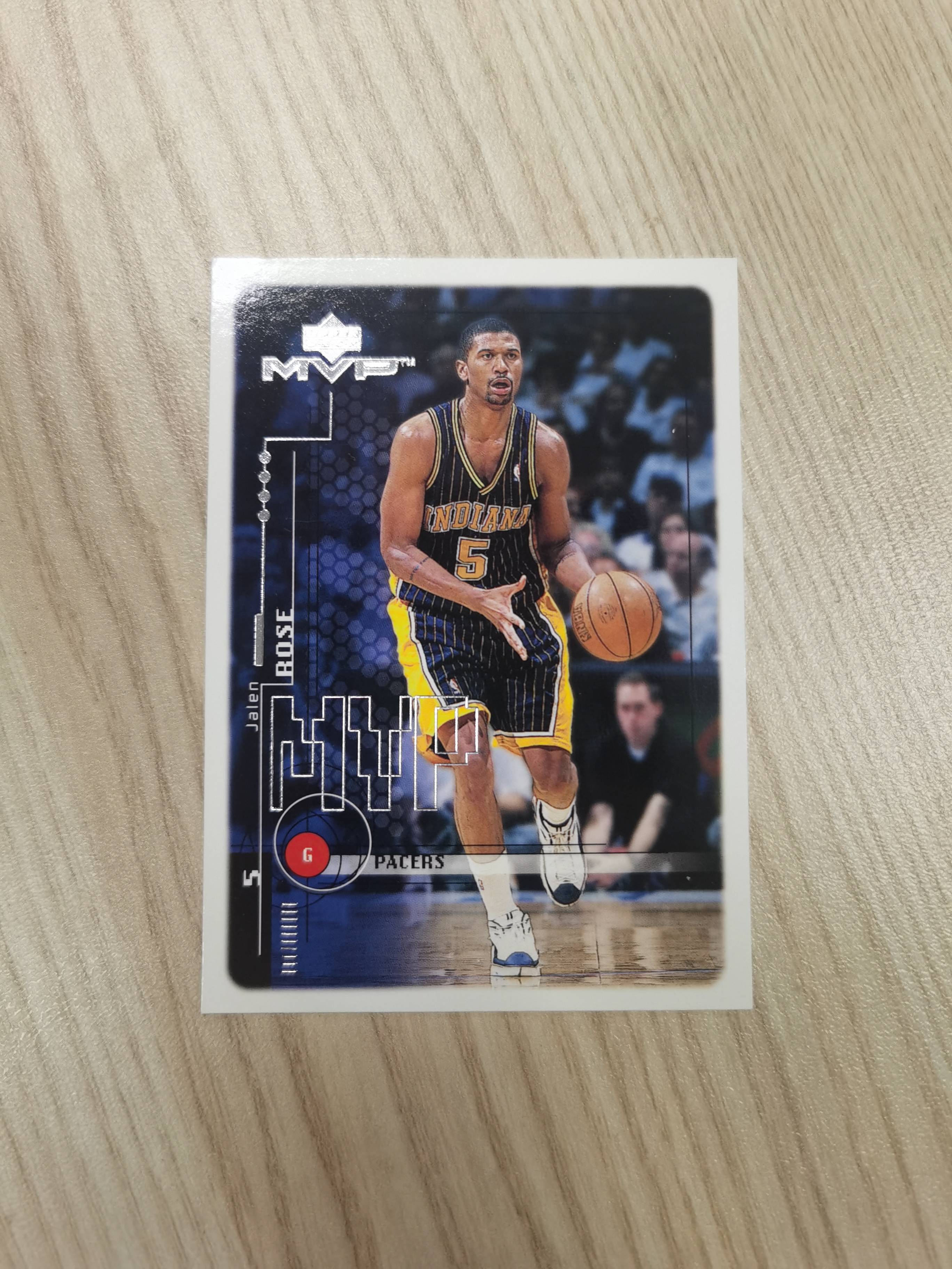 1999-00 Upper Deck MVP Jalen Rose 1999-00 杰伦-罗斯 UD mvp 银标 #65 密歇根五虎之一 00年最快进步球员 步行者 硬通货 极具收藏价值