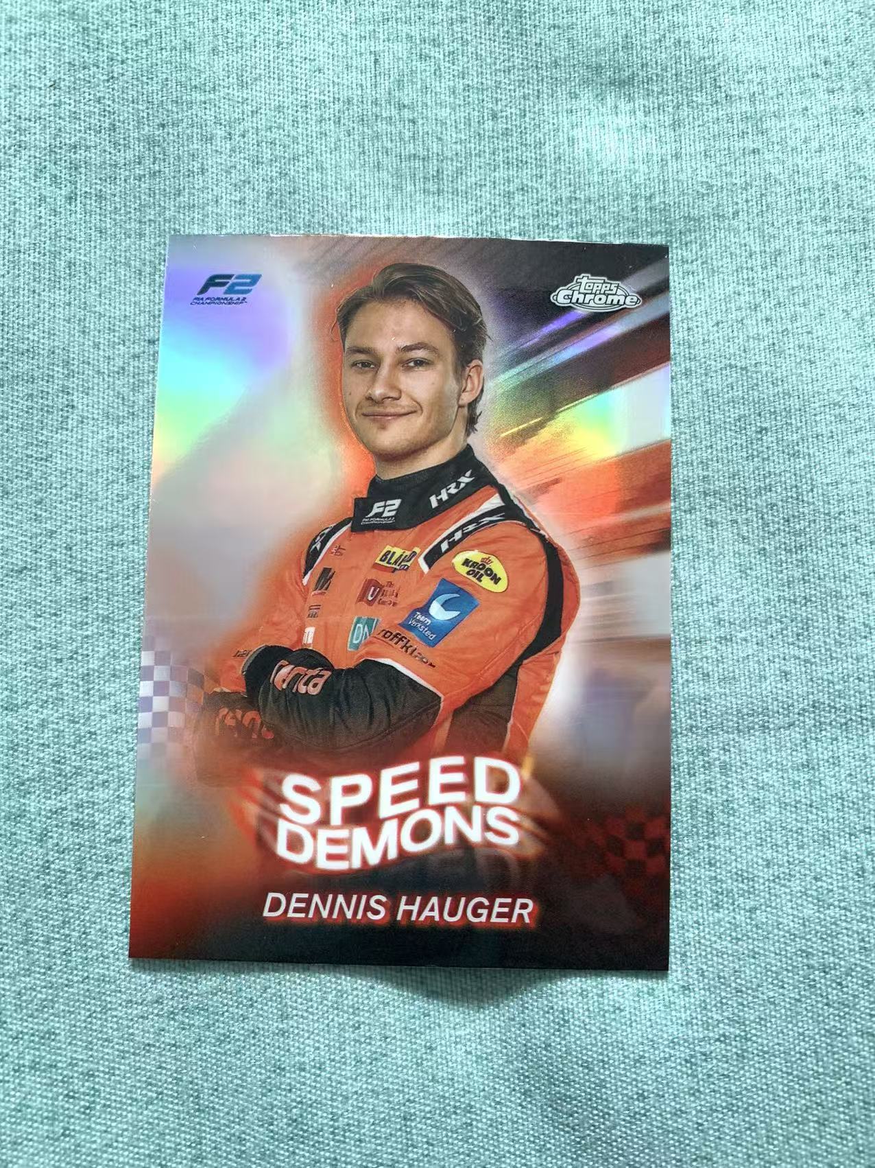 2024 Topps Chrome F1 Dennis Hauger 丹尼斯 豪格 Speed Demons特卡 速度恶魔 F2方程式赛车 银折 折射 问问