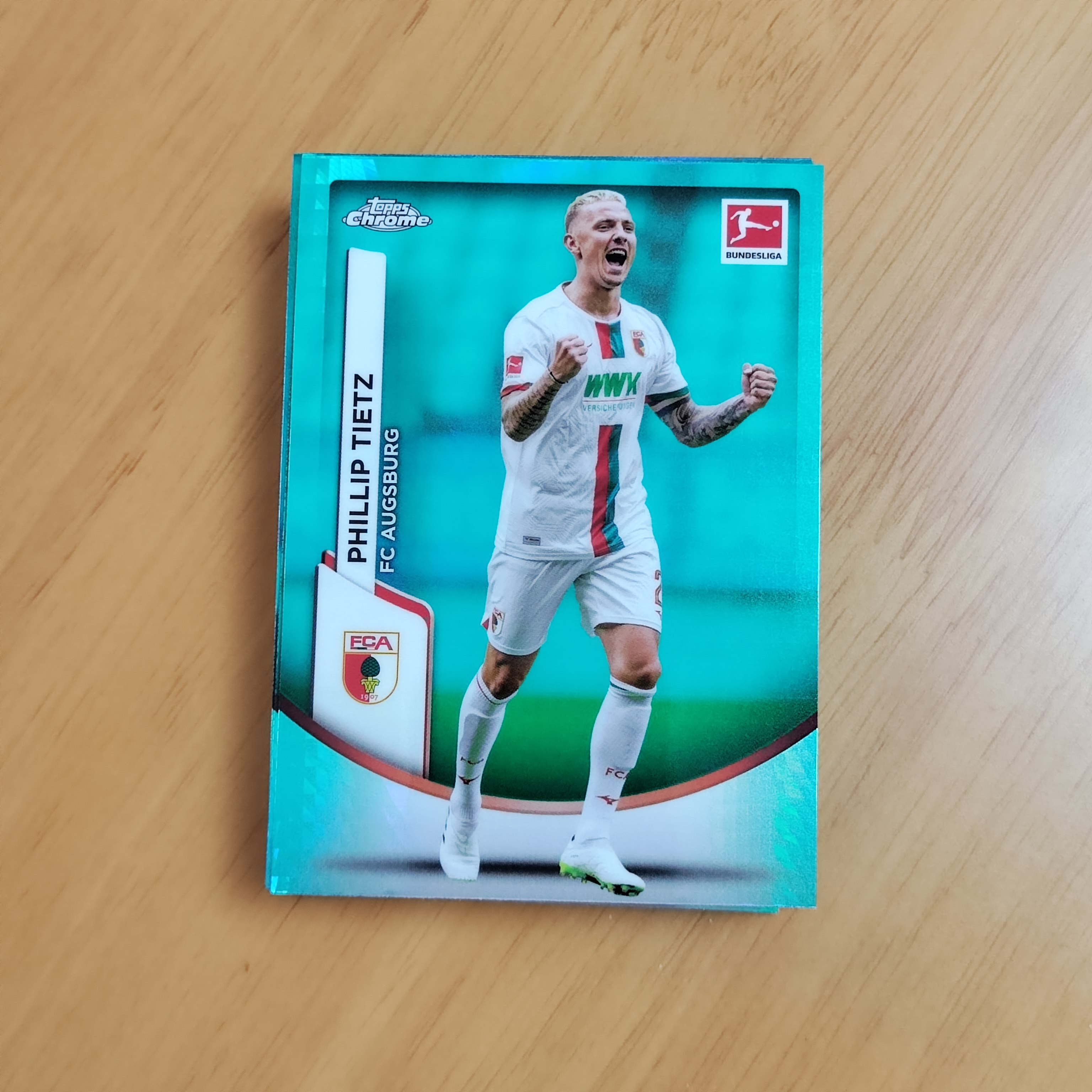 2024 【YM拍卖-代卖/回收】 topps chrome 德甲 Phillip Tietz 菲利普 蒂茨 FC Augsburg  青hype折 卡品如图 Y0052