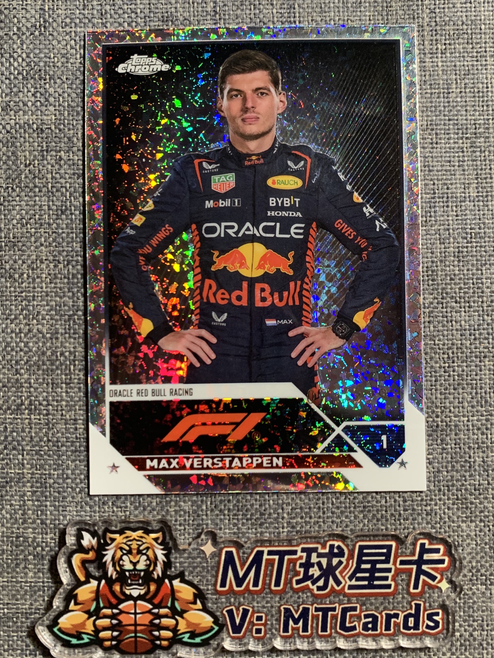【MT球星卡】2023 Topps Chrome Max Verstappen F1 维斯塔潘 /299编 碎花折 碎钻折 折射 定妆照 红牛 ...