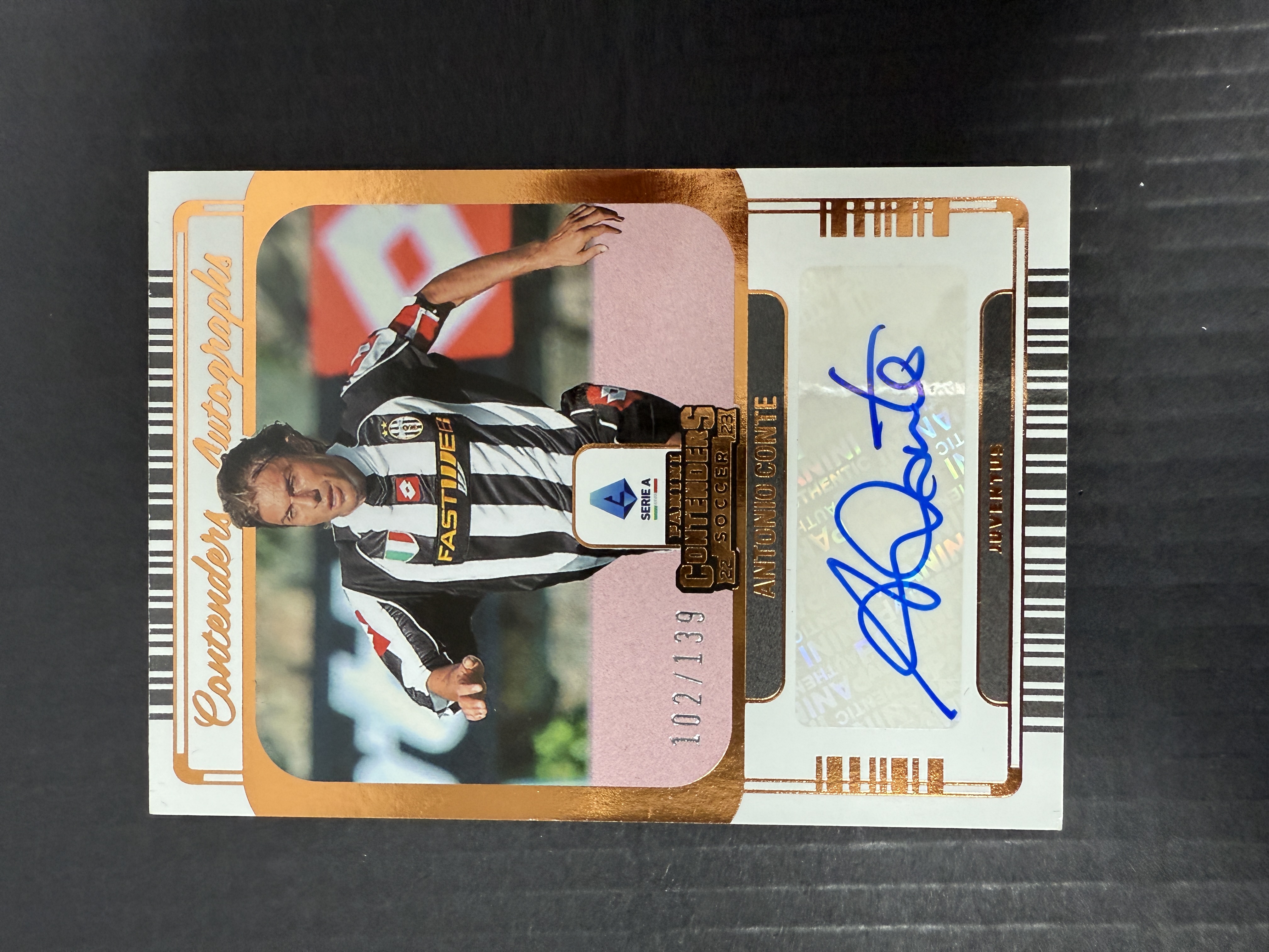 【GOAT山羊拍卖】D哥 2022-23赛季 编年史系列 孔蒂 球票签字 /139 尤文图斯名宿 品相如图