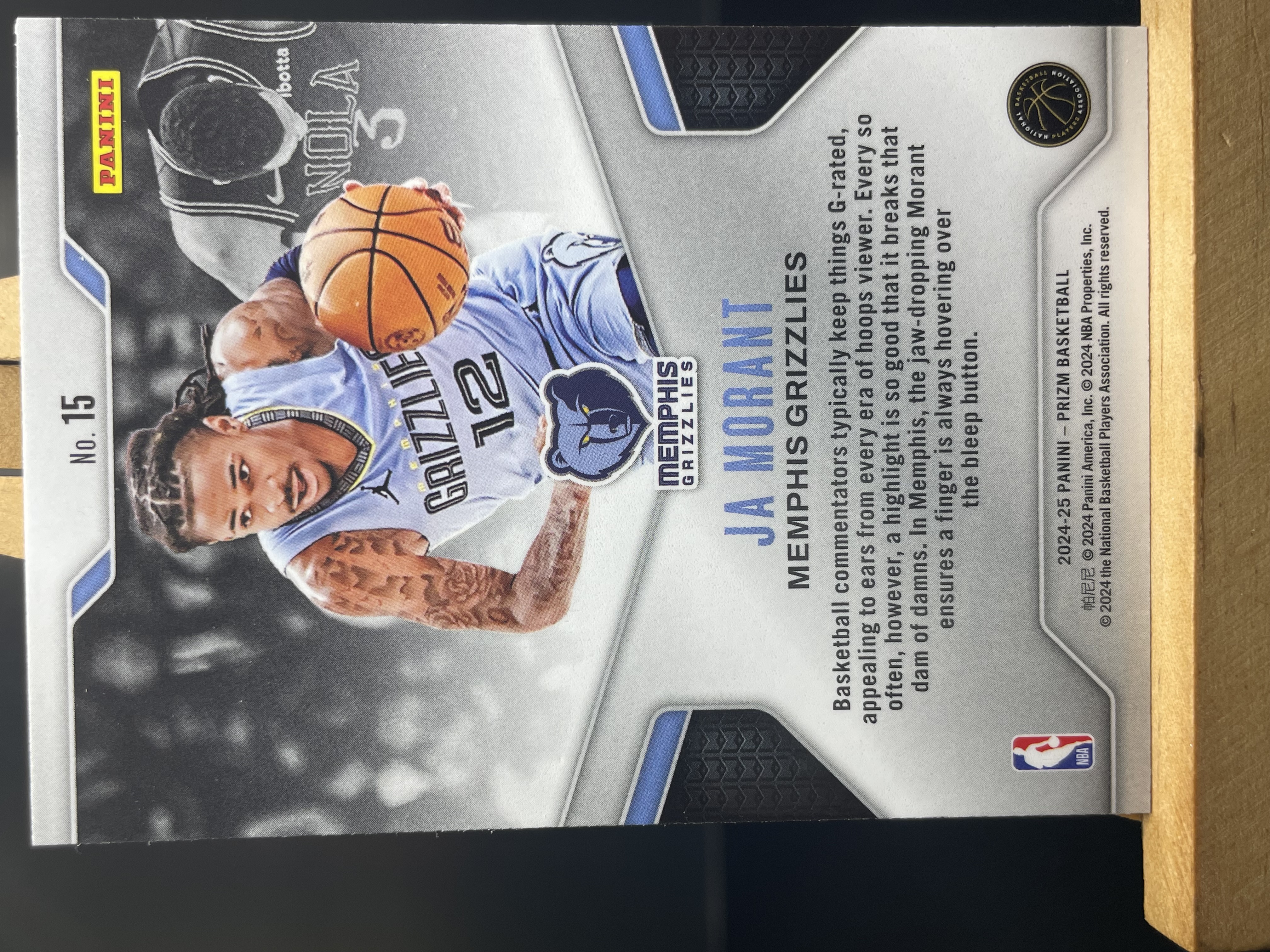 (B5)2024-25 PANINI PRIZM 特卡 莫兰特 灰熊 近期大热球星 收藏凑套必备 卡品如图 !!!