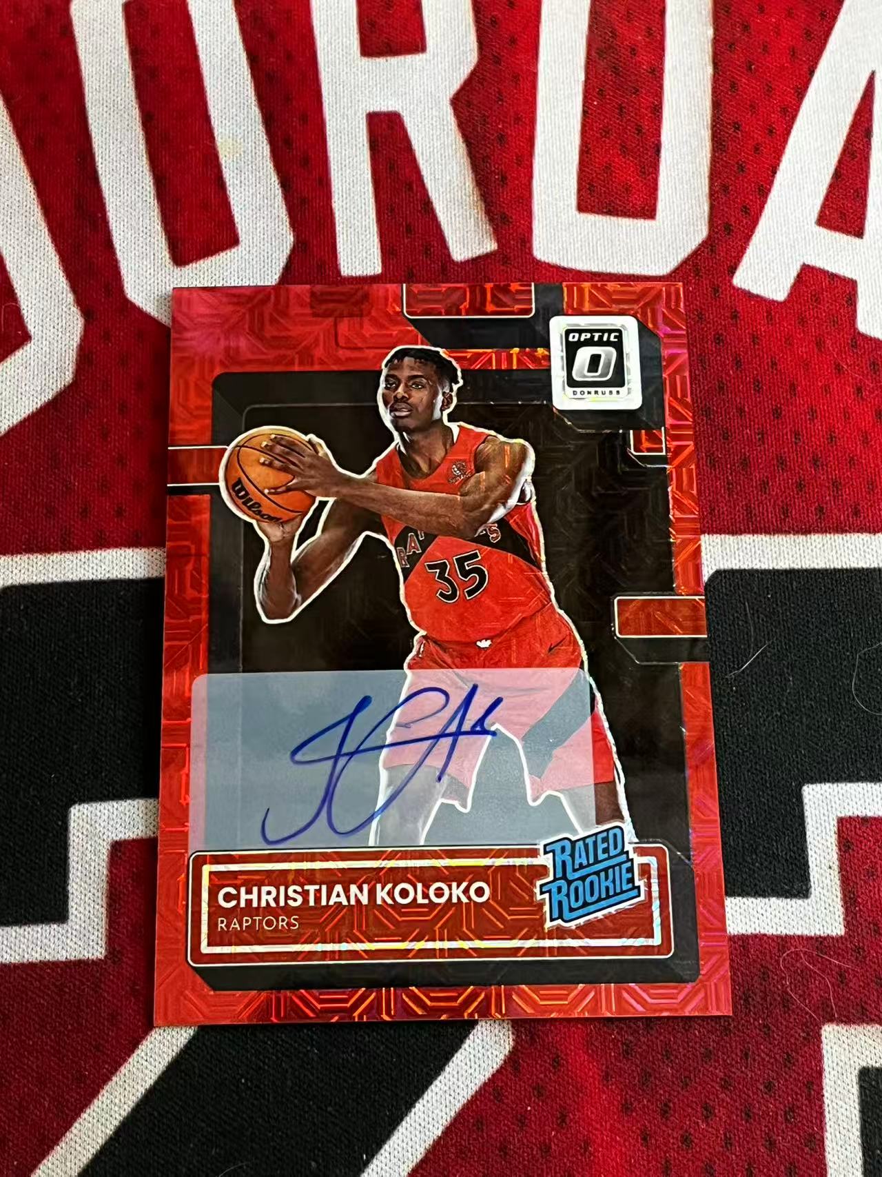 【接寄拍】2022-23 PANINI DONRUSS OPTIC 杜蕾斯系列 猛龙 新秀RC 克里斯蒂安科洛科 科洛克 签字卡 卡签 新秀签 红MOJO折 折射 专收凑套必备【烂臭嘴拍卖】