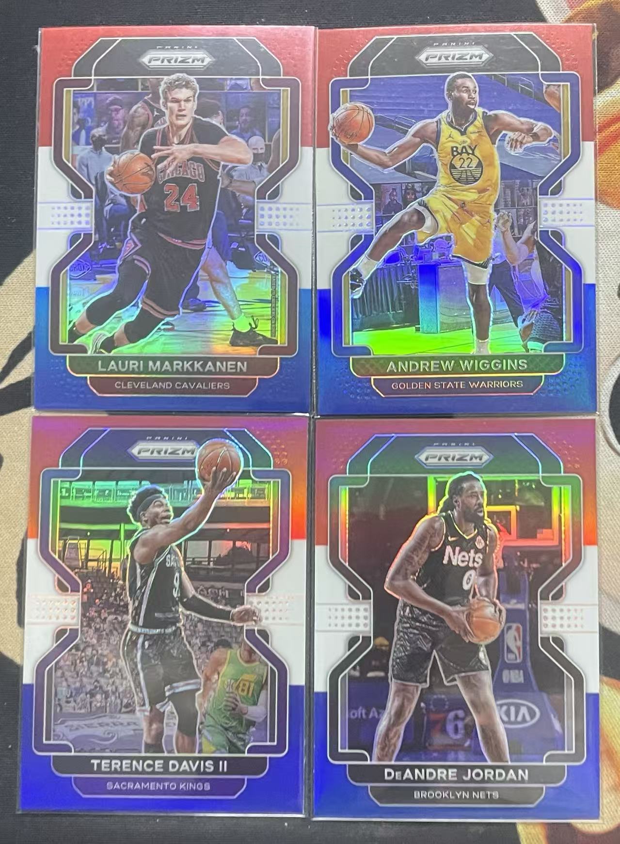 2021-22 Panini Prizm Andrew Wiggins 安德鲁·威金斯 维金斯 劳里·马尔卡宁 德安德烈·乔丹 特伦斯·戴维斯 三色折 打包 折射 pz 值得收藏(猴子卡社)