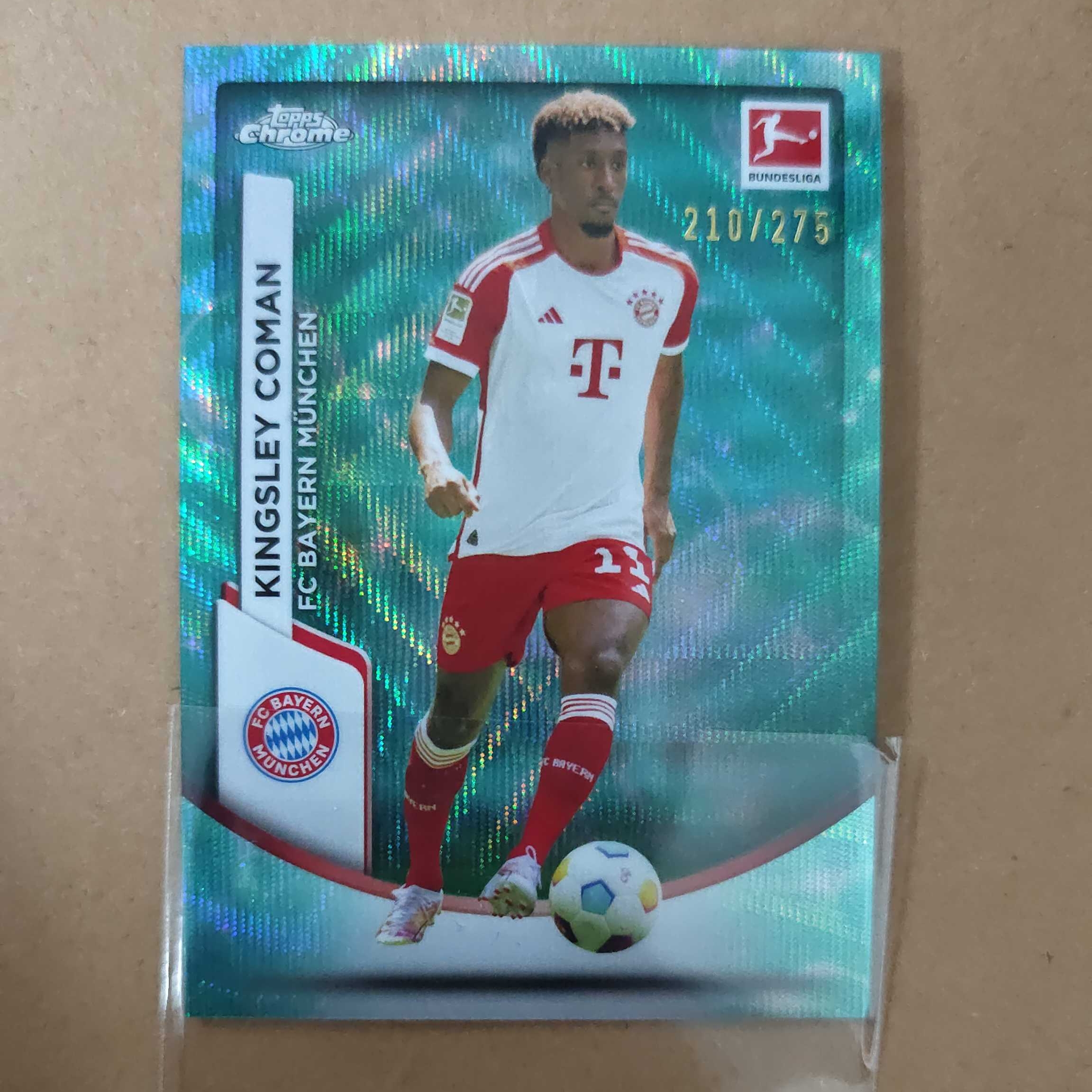 2022-23 Topps Chrome Kingsley Coman 科曼 拜仁慕尼黑 210/275 科皇 法国 卡况较好