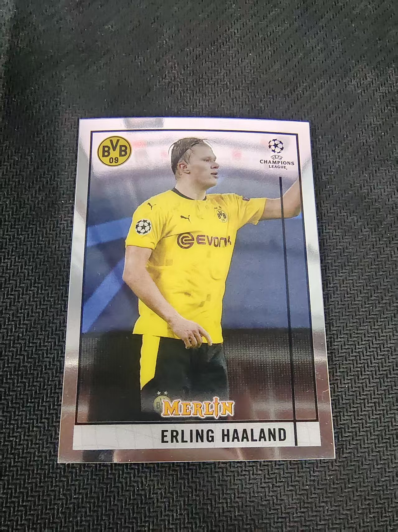 【可合并,不累计】2021 Topps Merlin chrome Erling Haaland 梅林 欧冠 哈兰德 多特蒙德 曼城 魔人布欧 划痕 边角瑕疵 #65