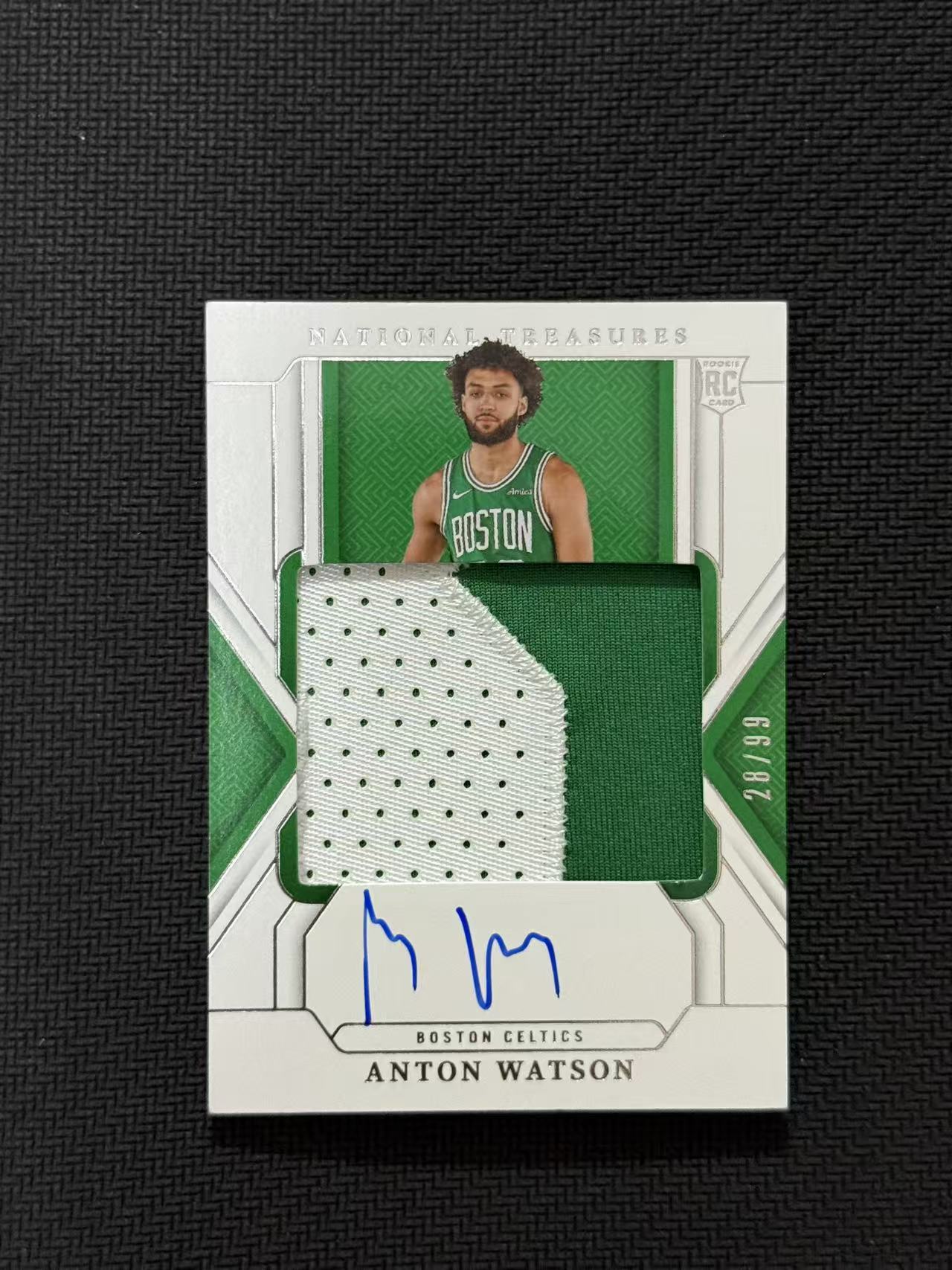 2024-25 Panini National Treasures Anton Watson RC 国宝 凯尔特人 安东 沃特森 新秀 28/99编 正RPA 签字 卡签 未来可期 卡品如图 老公DR