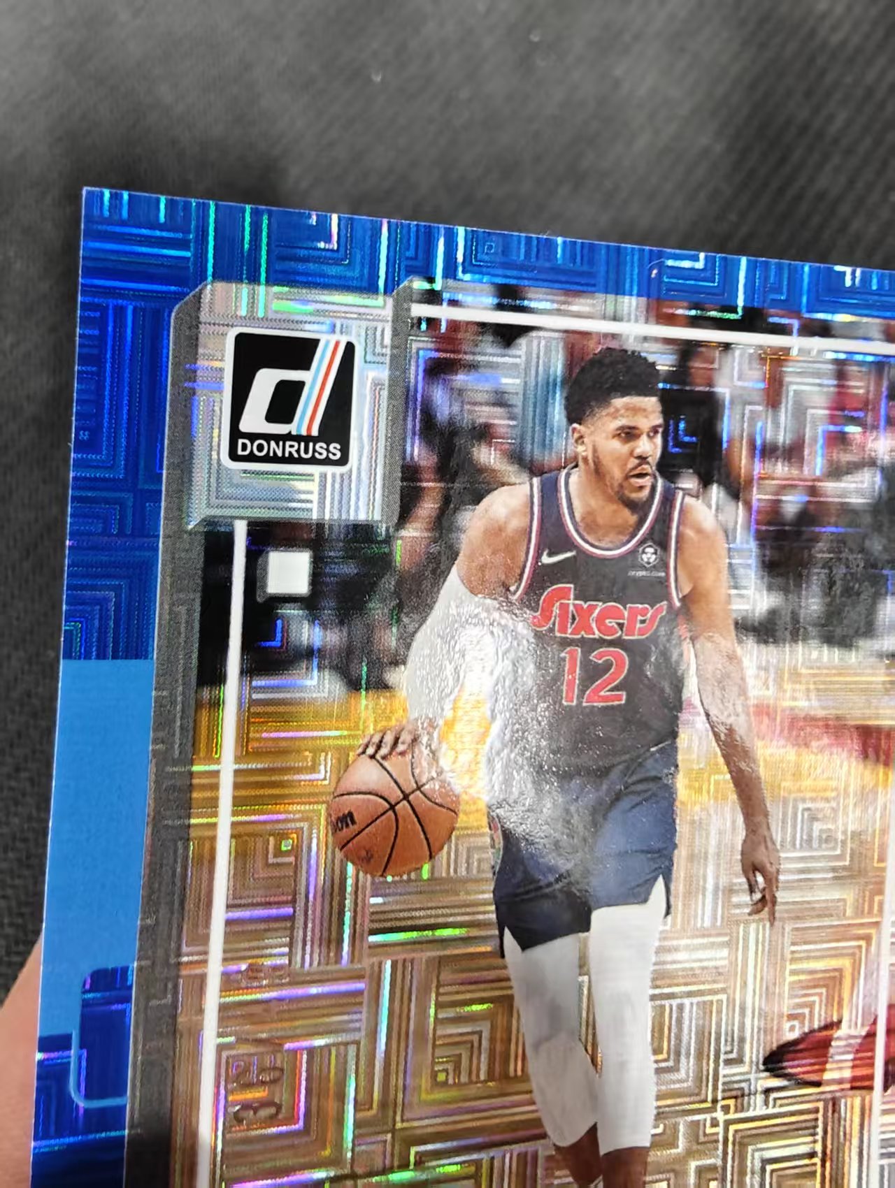 【汽水拍卖】2022-23 panini Donruss Tobias Harris 杜蕾斯 76人 托拜厄斯 哈里斯 蓝迷宫折 49编 微瑕如图