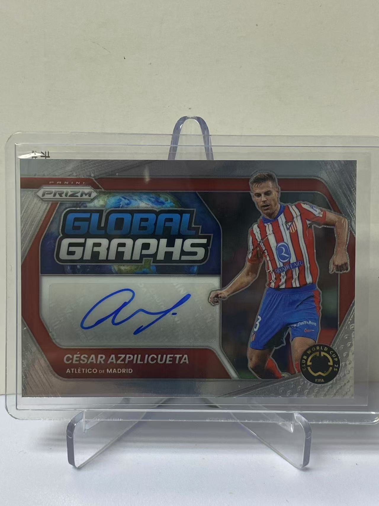 2025 Panini Prizm CÉSAR AZPILICUETA 世俱杯PZ 马德里竞技 阿斯皮利奎塔 签字 Global 特卡 全球签 墨迹如图 收藏必备 卡品如图 9527