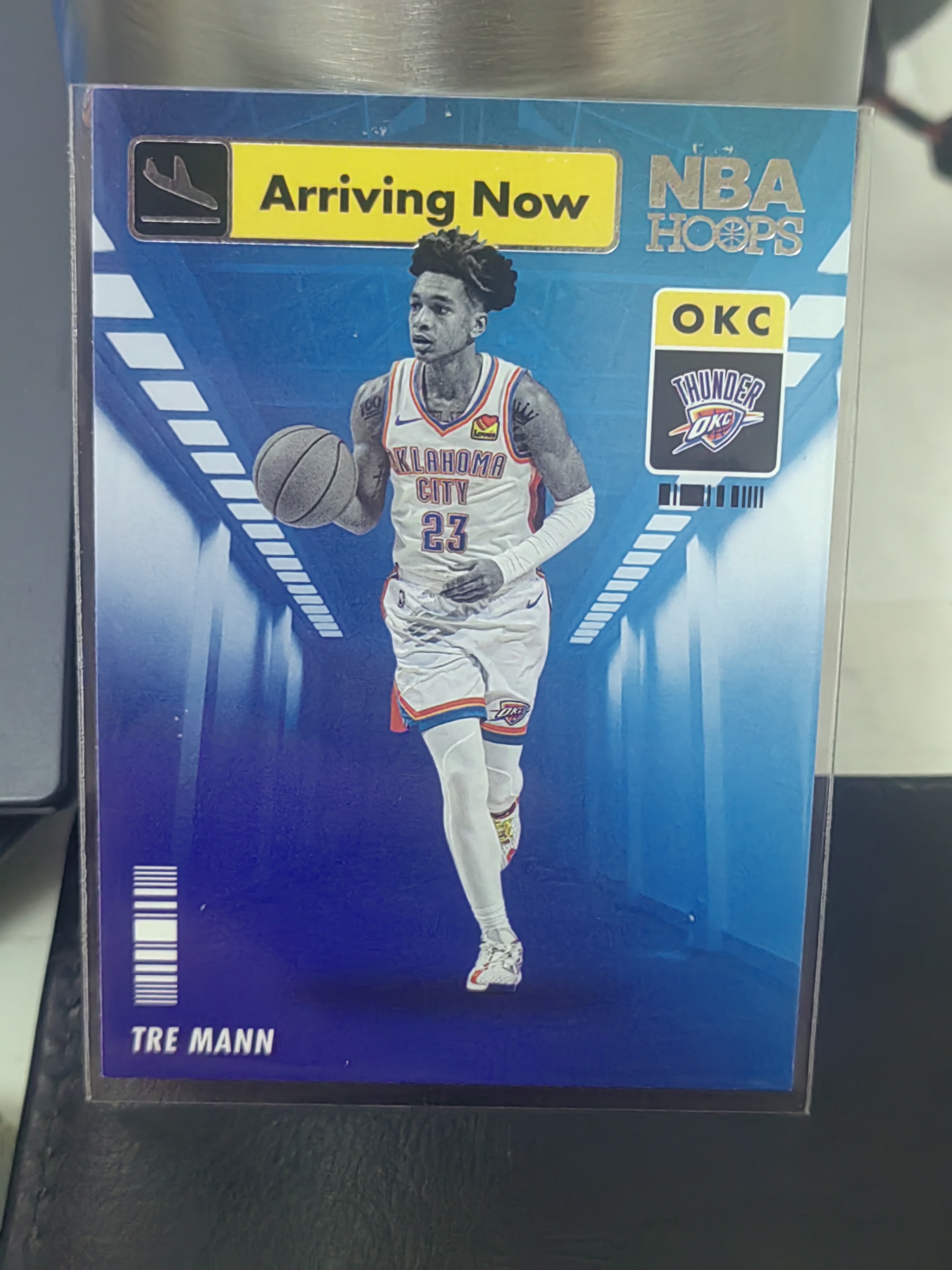 2021-22 Panini NBA Hoops Tre Mann RC Hoops 特雷曼 特雷曼恩 黄蜂 雷霆 新秀 机场 到达 特卡 篮 白边白角 不保卡品 卡品如图