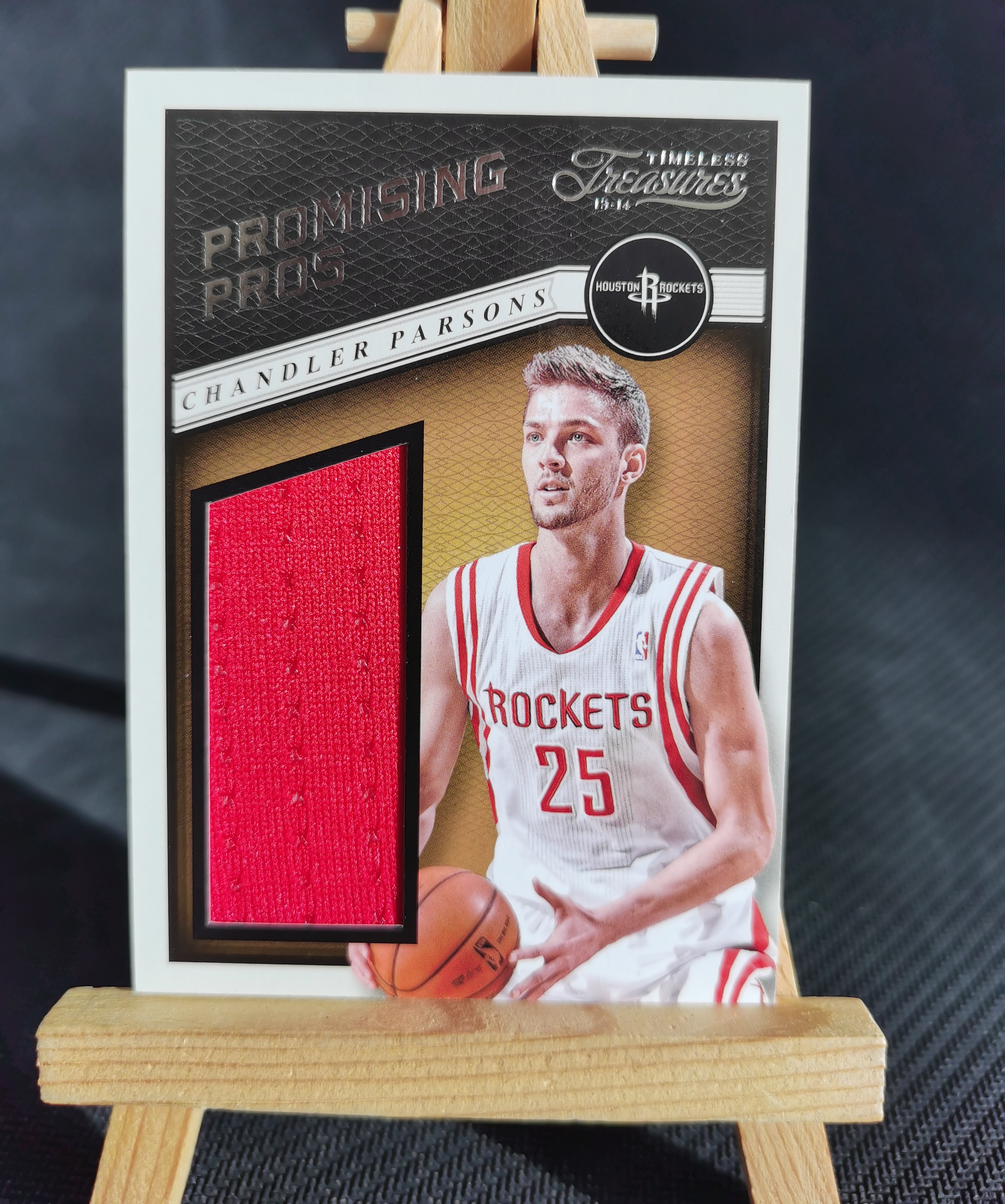 2013-14 Panini Timeless Treasures Chandler Parsons 小铁盒 火箭 钱德勒 帕森斯 大窗落场球衣物料切割 实物切割 落场 球衣 物料
