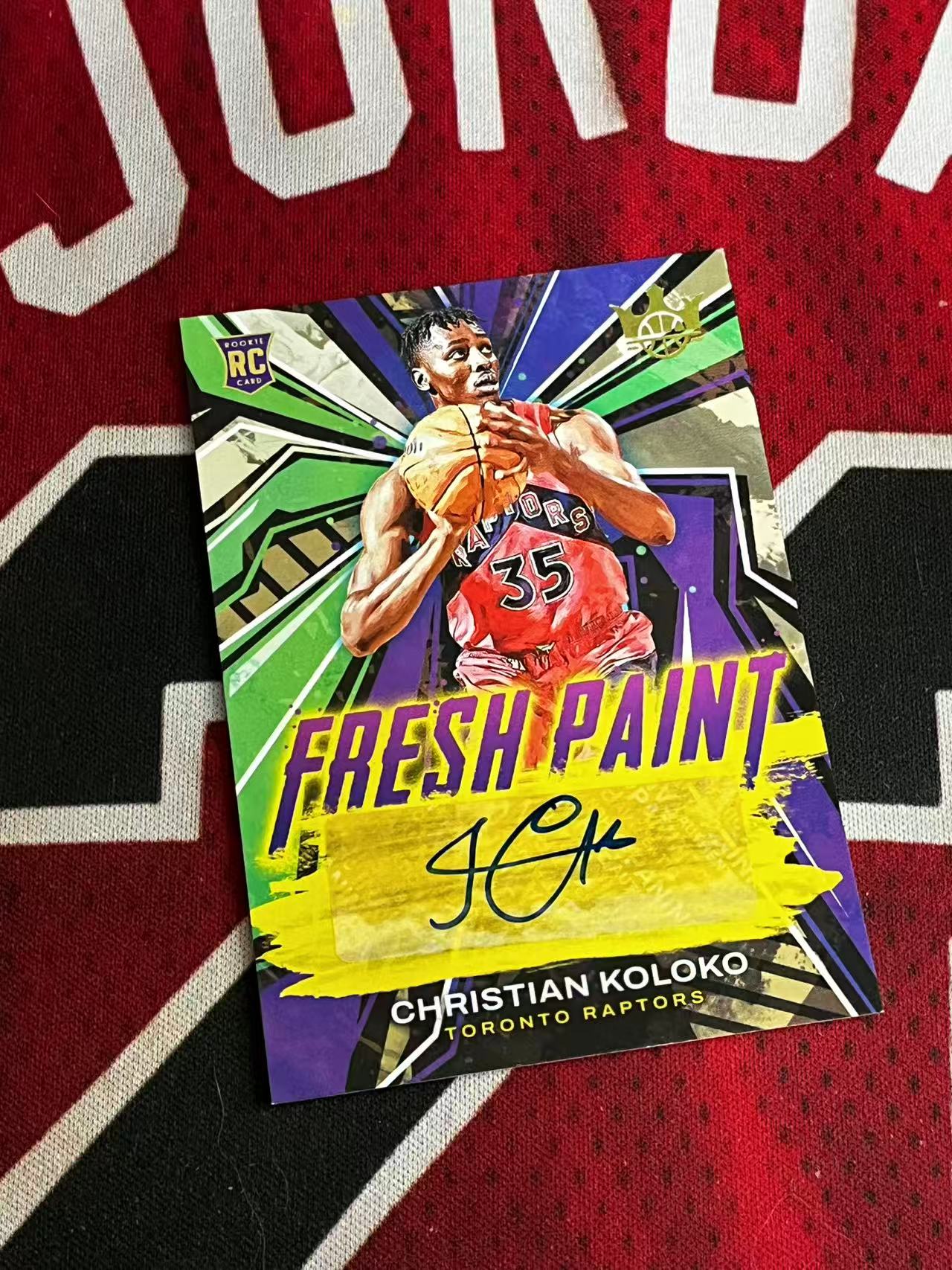 【接寄拍】2022-23 PANINI COURT KINGS 油画系列 猛龙 新秀RC 克里斯蒂安科洛科 199编 签字卡 新秀FP签 专收凑套必备【烂臭嘴拍卖】