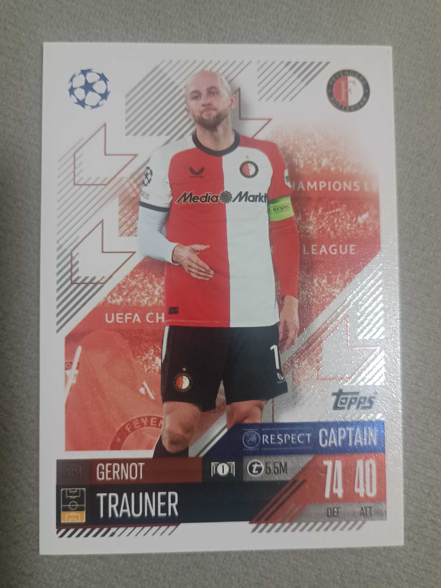 2024 Topps Match Attax Gernot Trauner 【接代拍】游戏版 base 纸卡 格诺特·特劳纳 埃因霍温 奥地利 队长 队迷人迷 收藏凑套可入