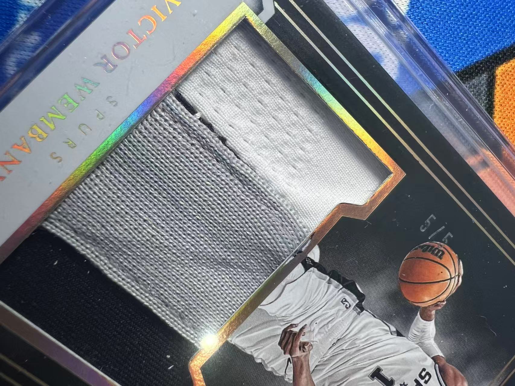 2024-25 Panini Noir Victor Wembanyama 【GT专卖】维克托 文班亚马 5/5编 大窗球衣 3色Patch 成色如图