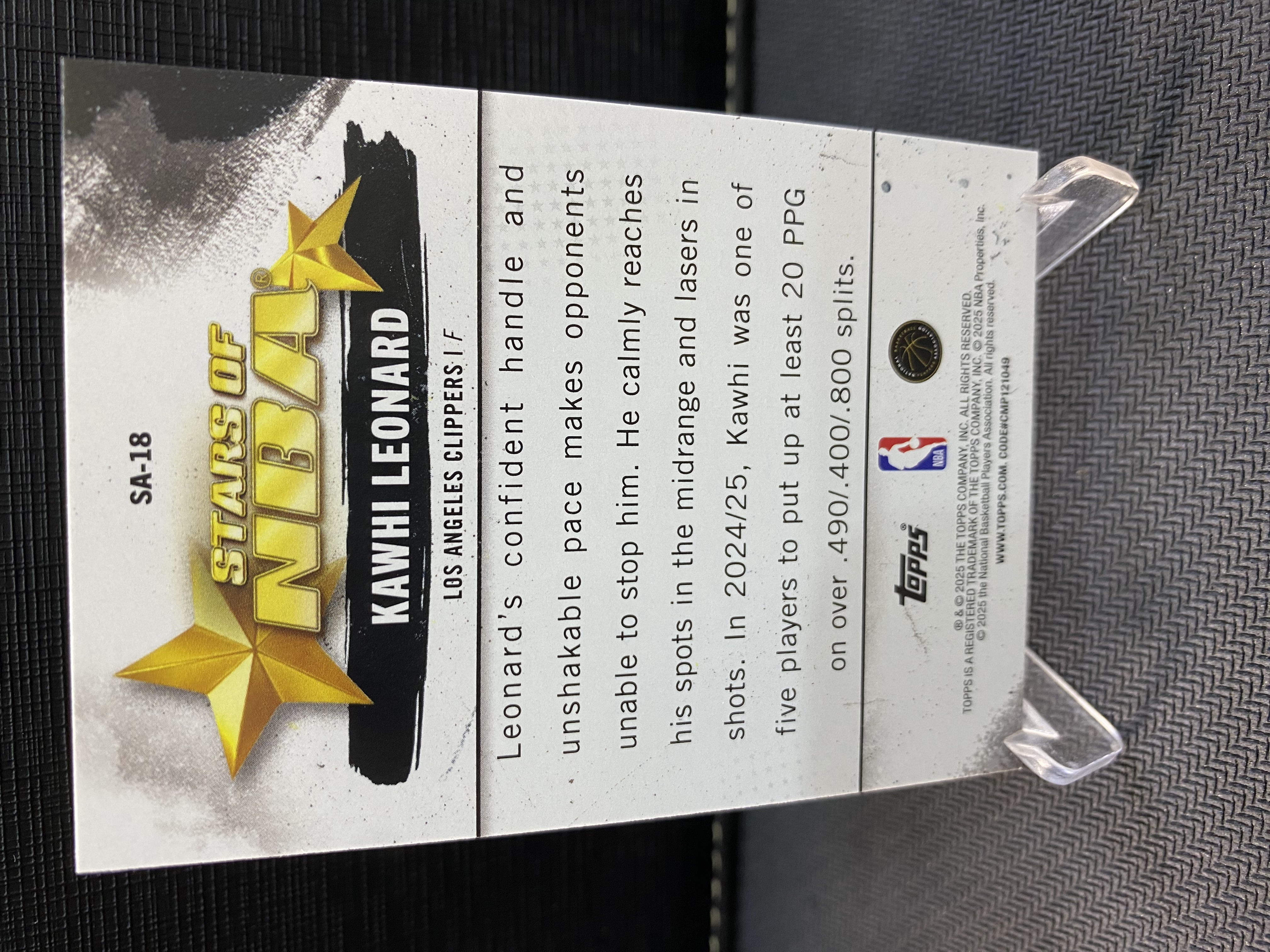 2025-26 Topps flagship Kawhi Leonard 小卡 伦纳德 星星特卡 holo折 银折 实卡精美 收藏必备 卡品如图 -Zle-【乌苏拍卖】