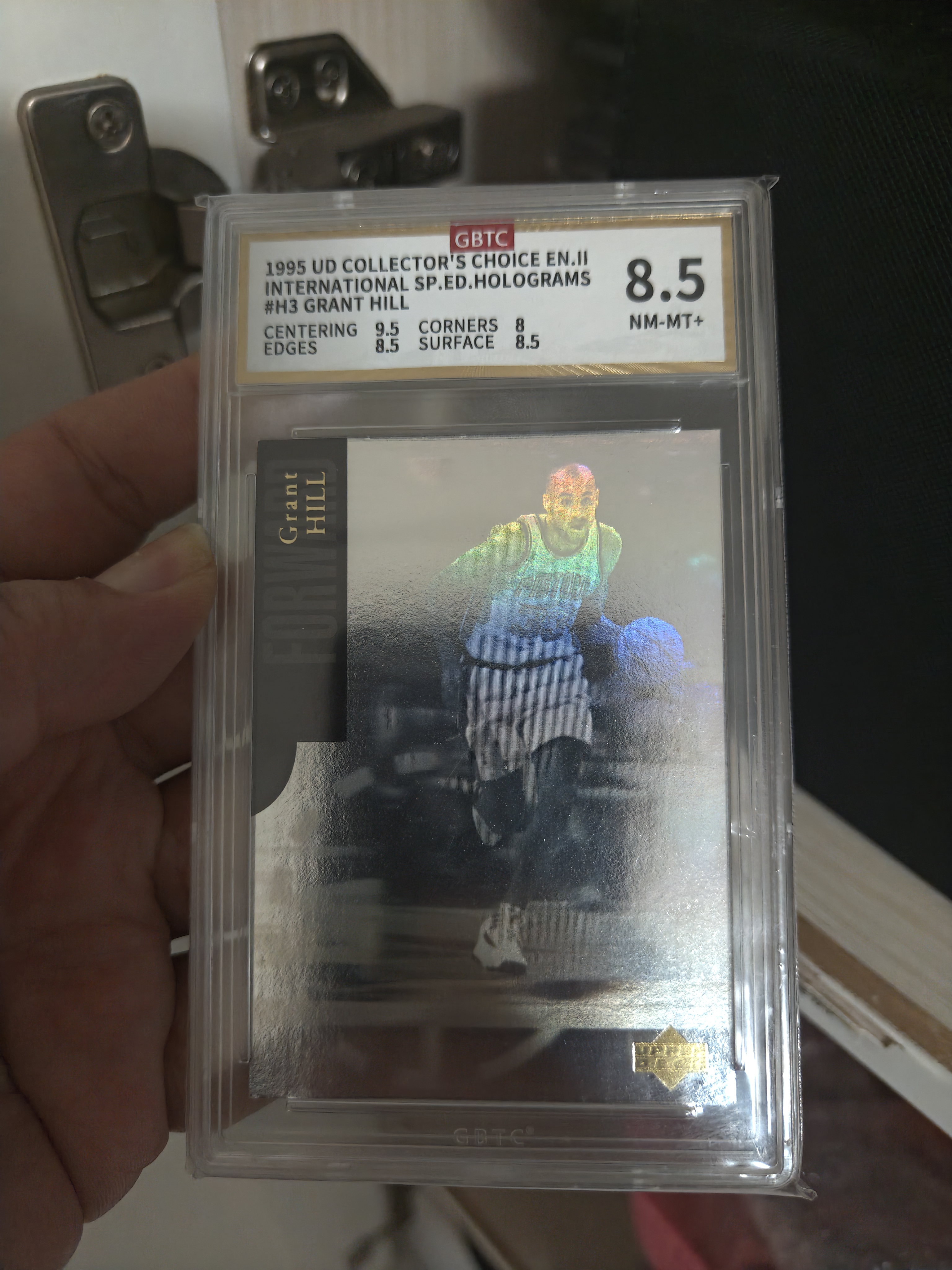 1995-96 Upper Deck Collector's Choice Grant Hill #H3 公博8.5 30年卡 大比例 全息 乔丹 接班人 格兰特 希尔 投资必备