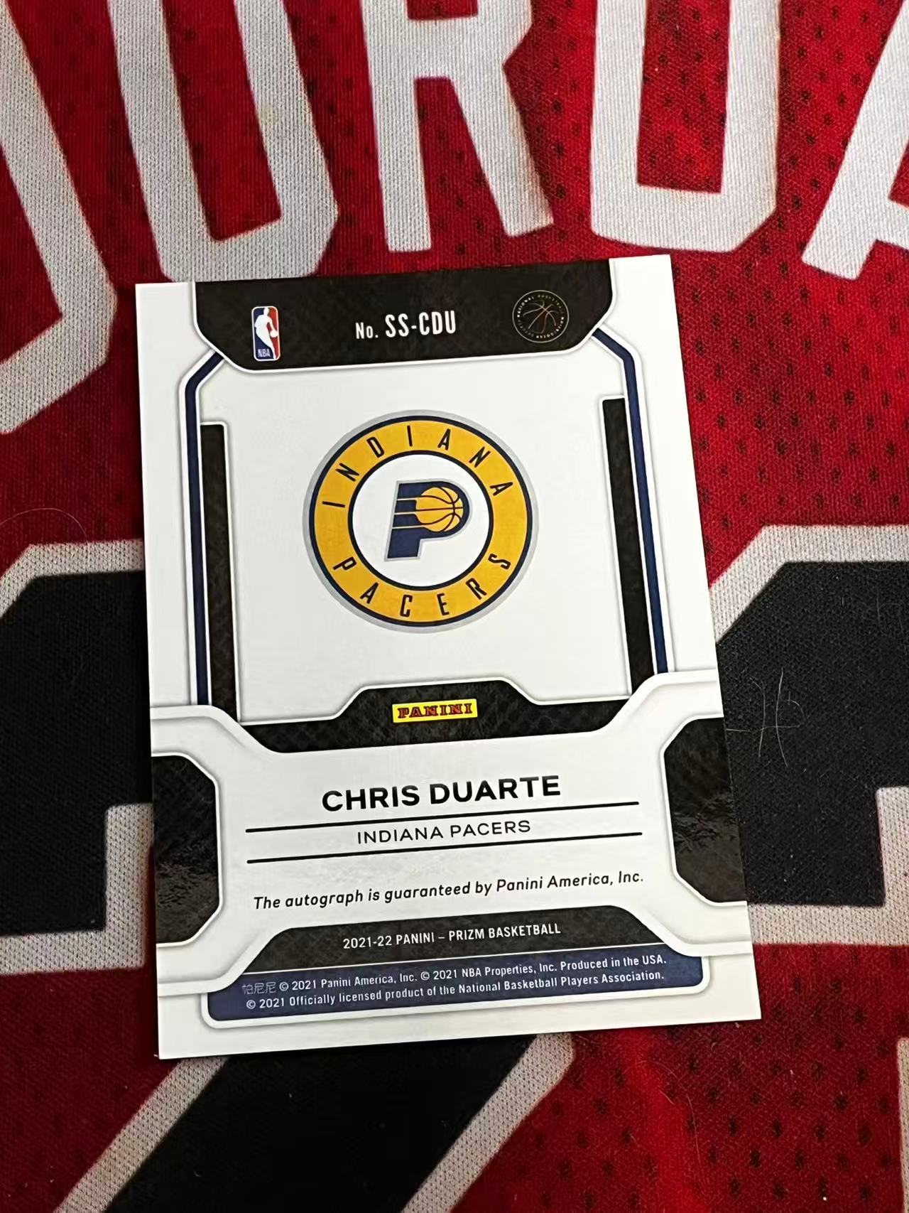 【0手续费接寄拍】2021-22 PANINI PRIZM PZ 新秀RC 步行者 克里斯杜阿尔特 签字卡 SS签字卡 专收凑套必【烂臭嘴拍卖】