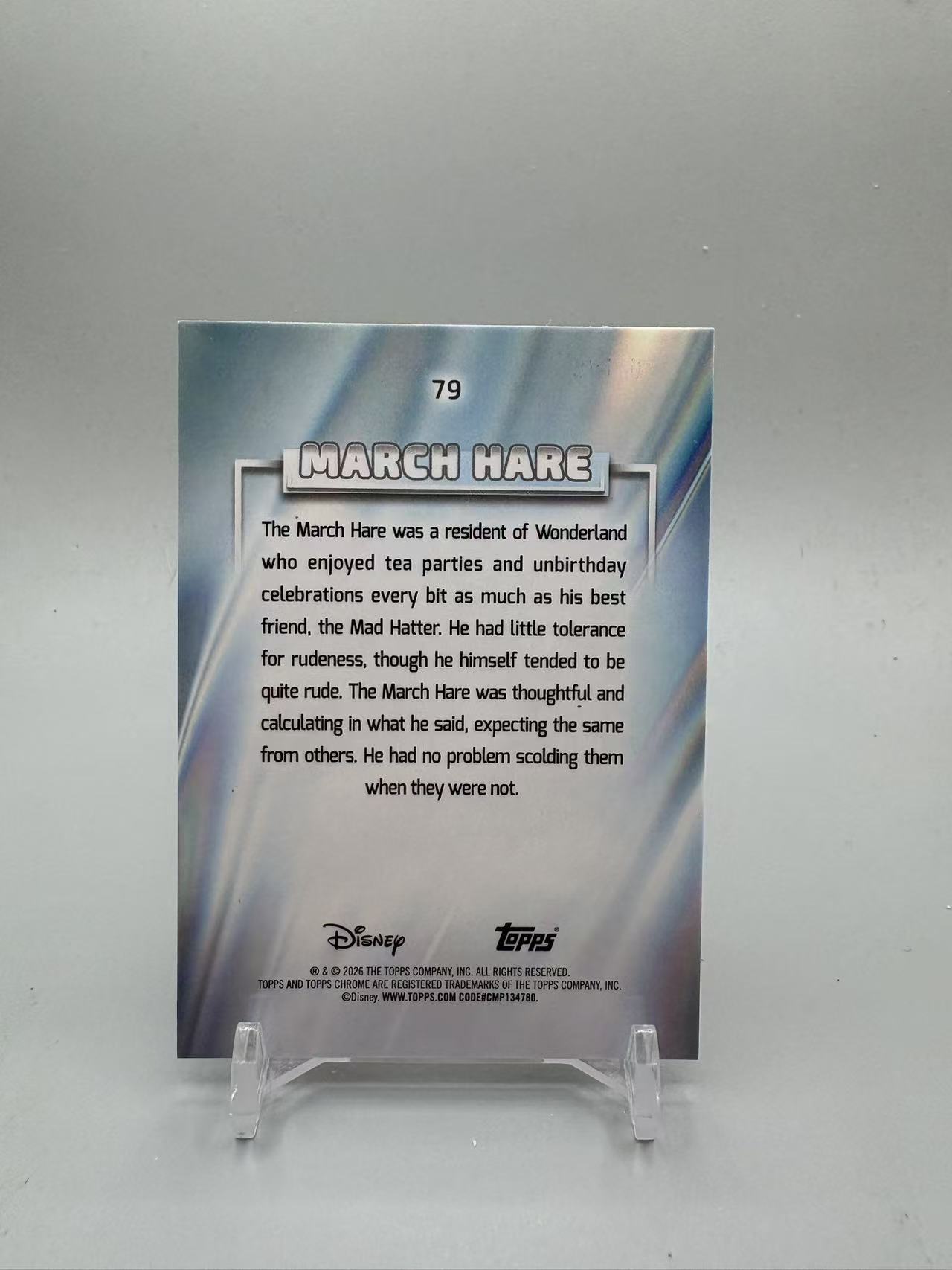 2026 Topps Disney march hare 【灰灰代拍】迪士尼 chrome 三月兔 青碎点折 199编 joe
