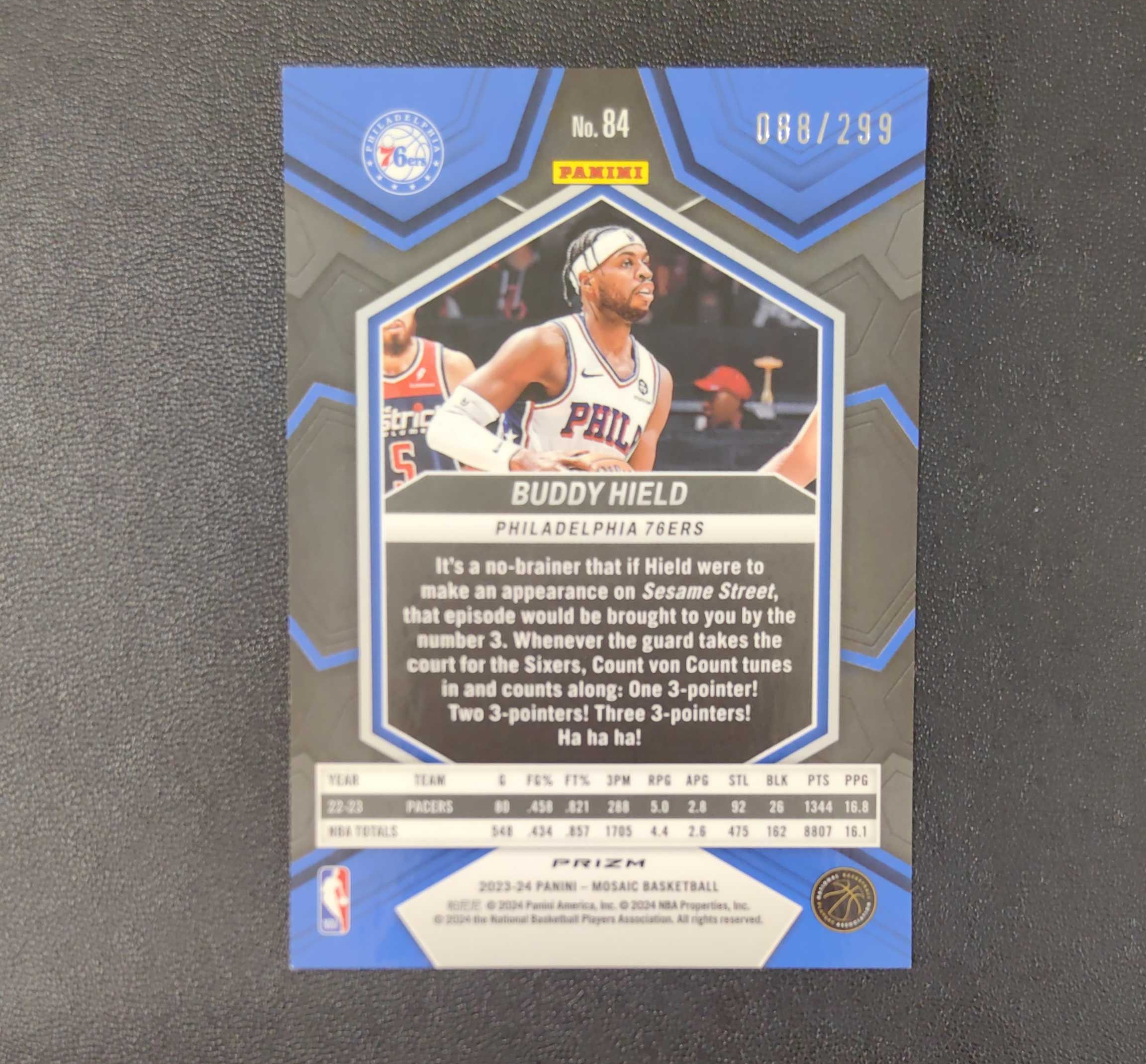 2023-24 Panini Mosaic Buddy Hield 巴蒂 希尔德 红瀑布 /299编 东契奇 sga 库里 文班亚马 詹姆斯 多张再拍