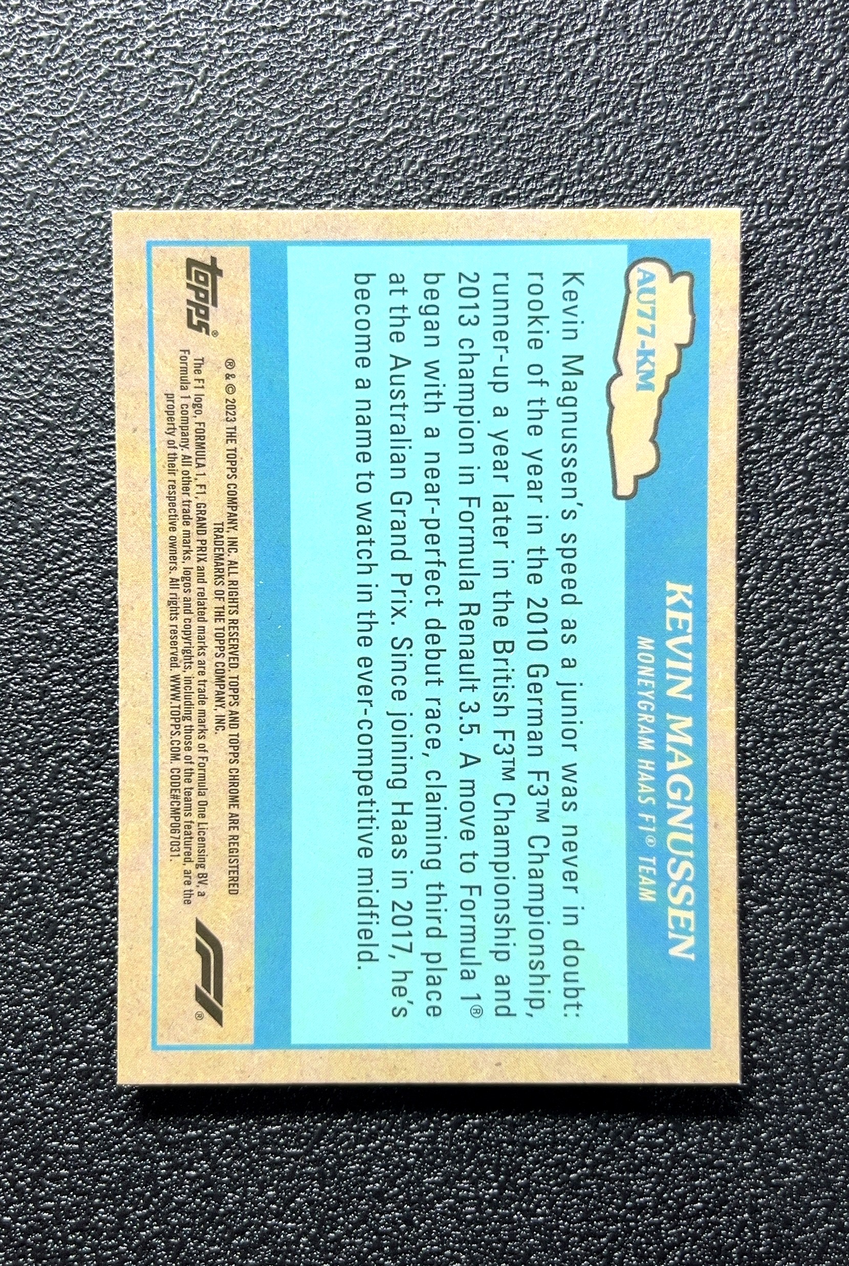 【小白1%代卖】2023 Topps Chrome Kevin Magnussen 凯文·马格努森 银折 折射 新秀 RC 卡品如图 高价值 #A077-KM Haas F1 Team 0806
