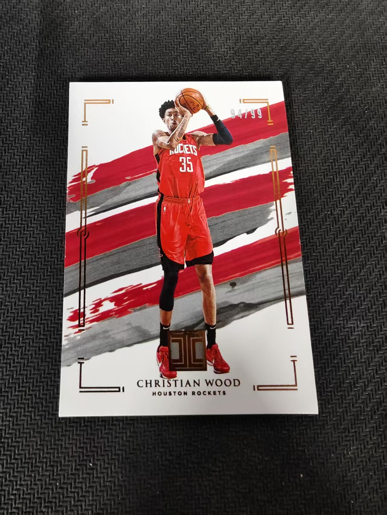 【汽水拍卖】2020-21 Panini Impeccable Christian Wood 小真金 火箭队 伍德 99编 瑕疵如图