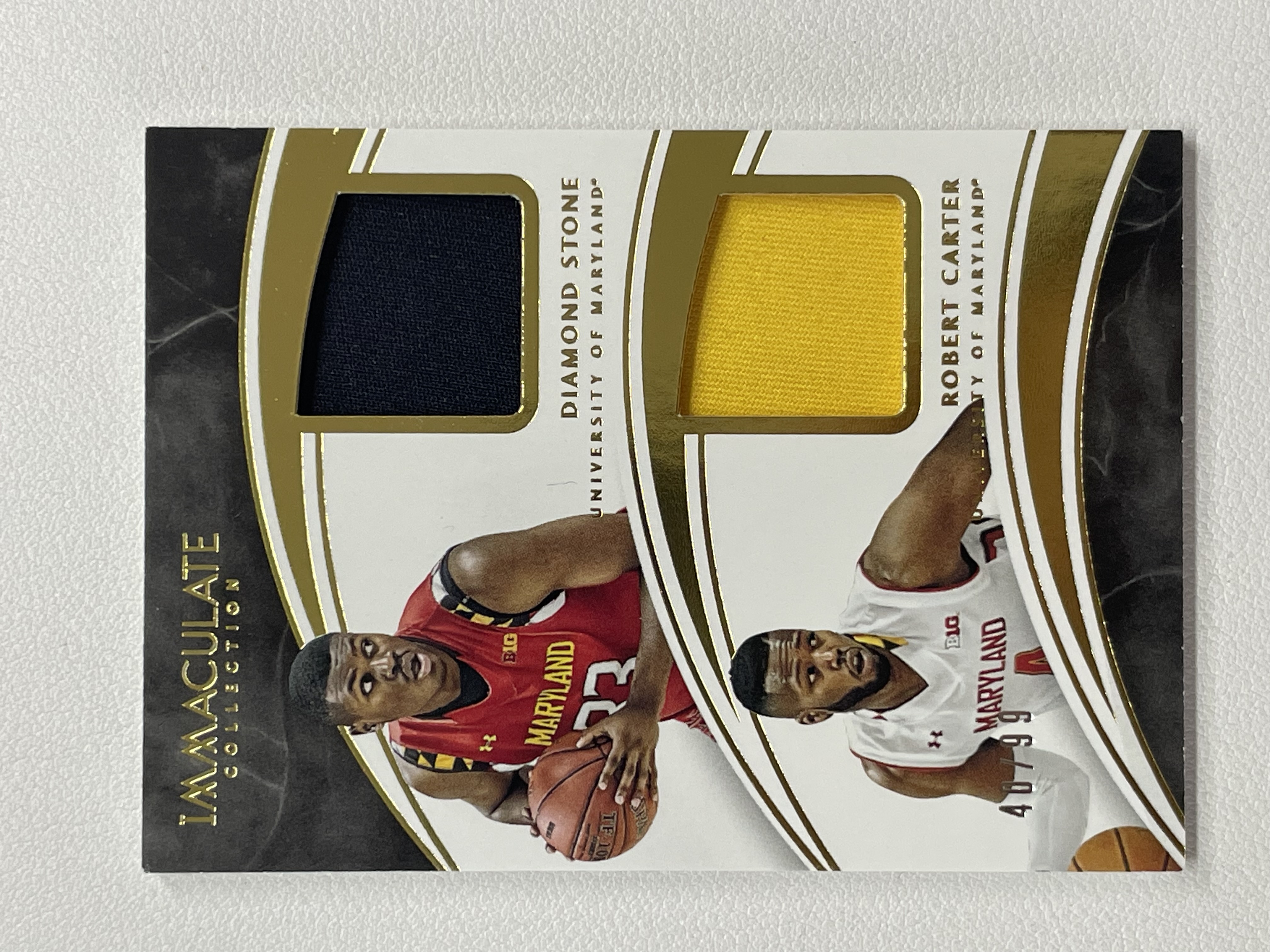 【天秤座拍卖到卡预付85%】2016 Immaculate 大学系列 罗伯特 卡特 carter 斯通 stone 双人 99编 球衣 亲穿 gu 卡品如图 实卡好看 收藏必备※花儿最美