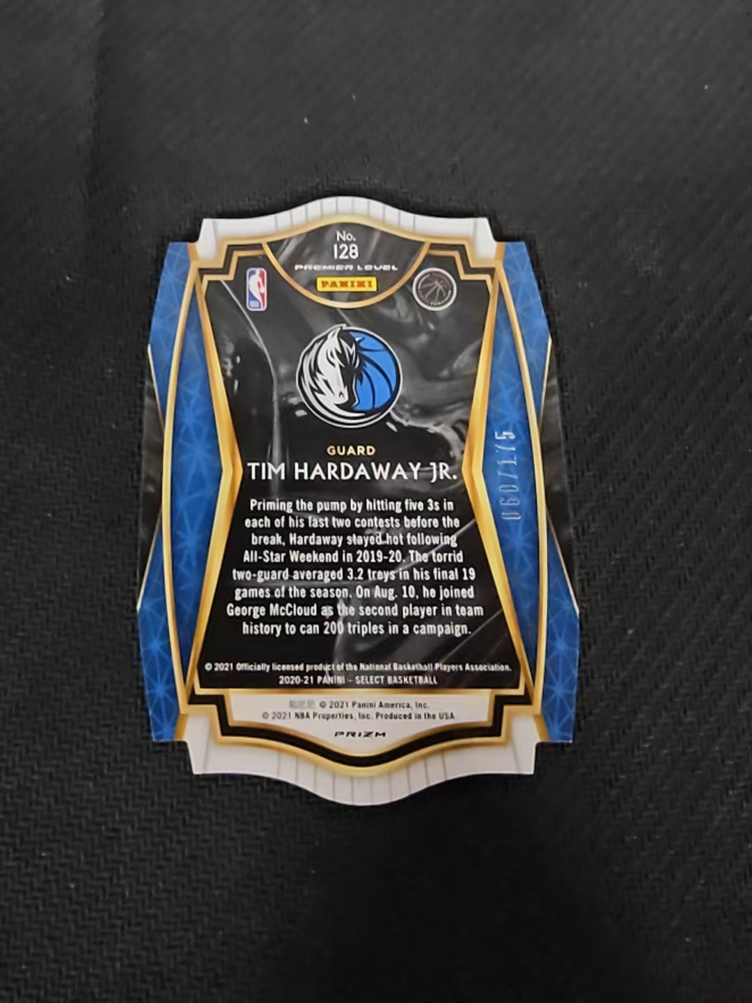 【汽水拍卖】2020-21 Panini Select Tim Hardaway Jr. 独行侠 蒂姆 哈达威二世 红折 175编 微瑕如图