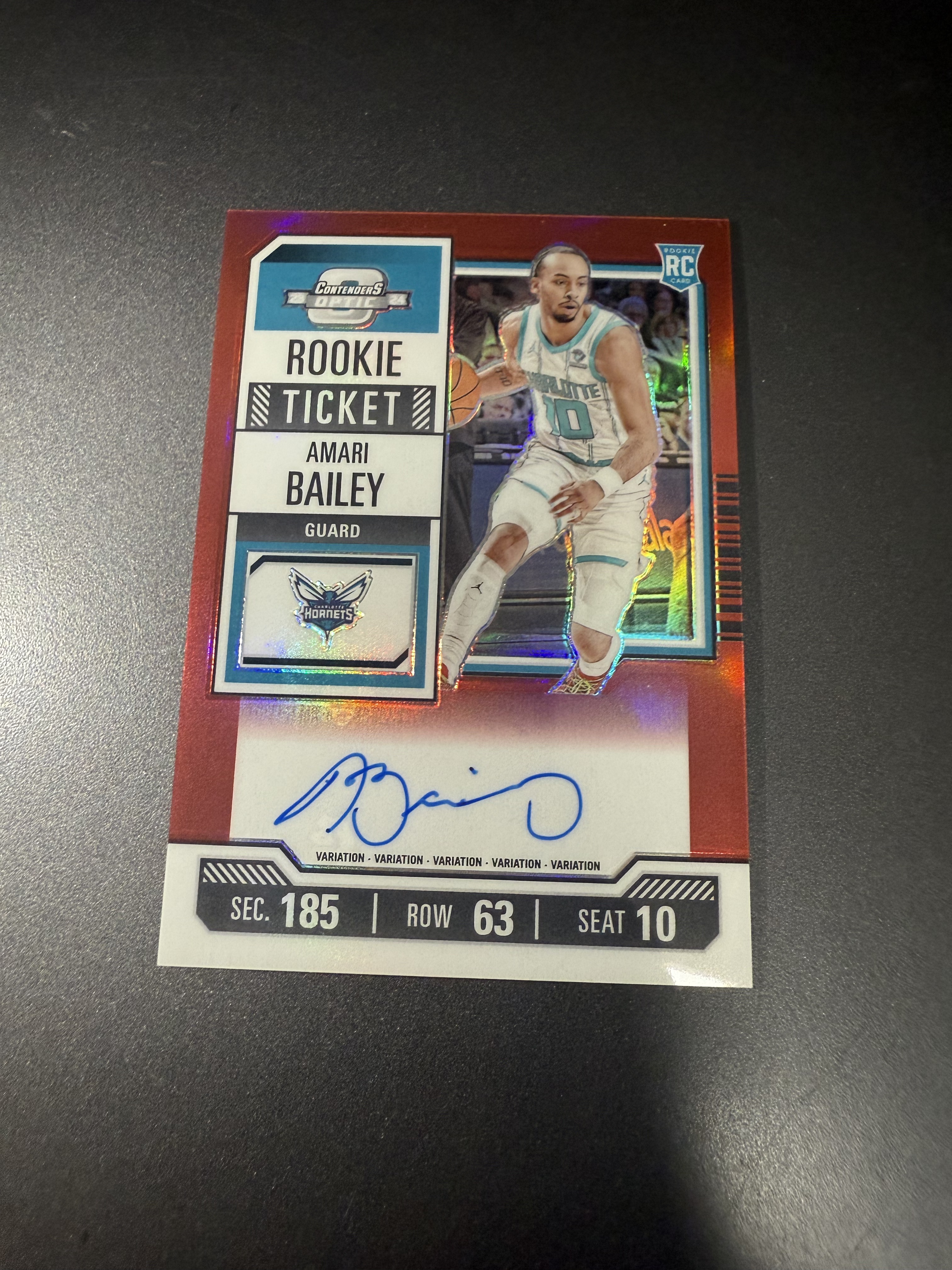 2023-24 Panini Optic Amari Bailey RC 阿马里 贝利 新秀 op 签字 卡签 红折 99编 井