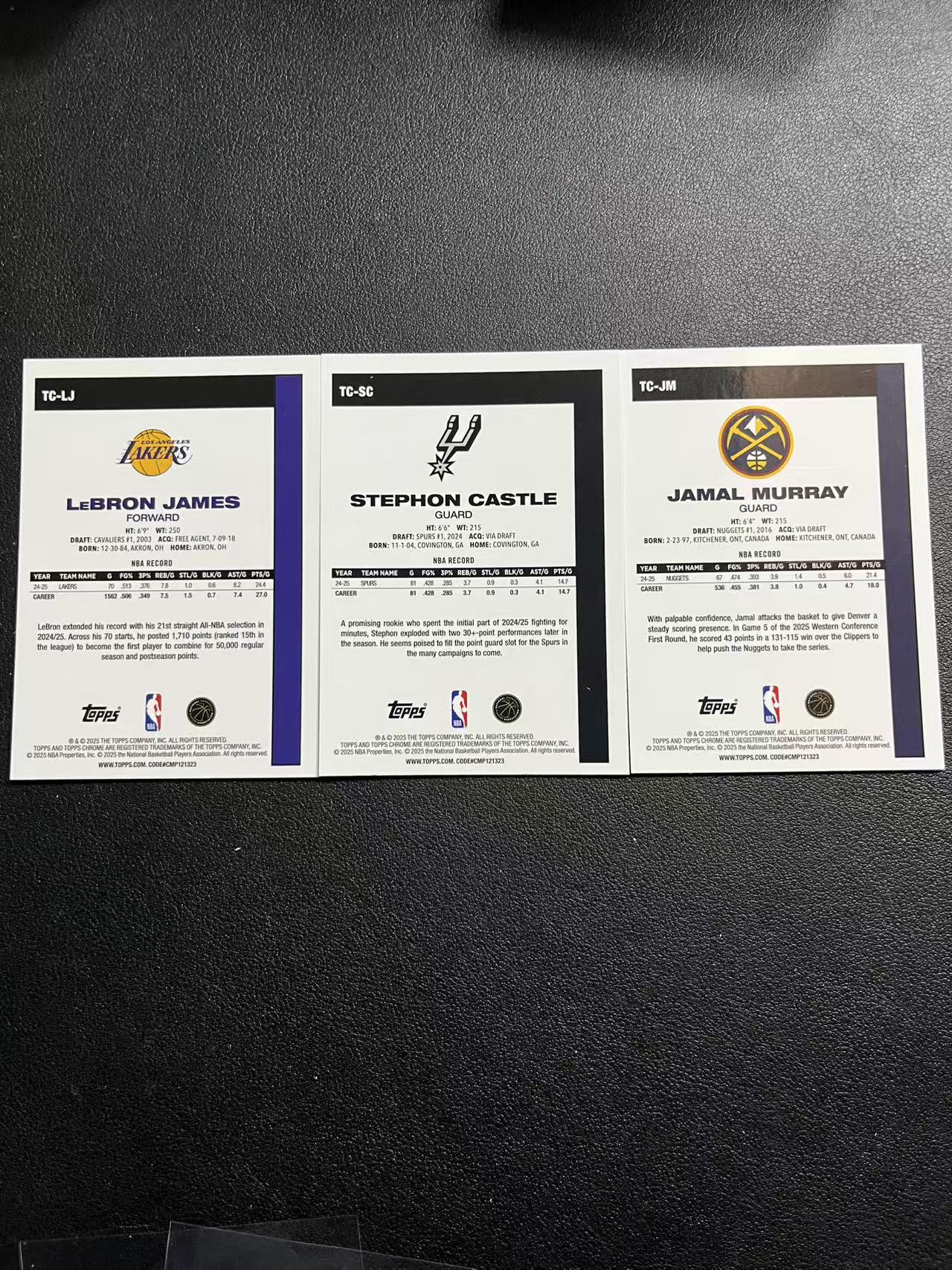 2025 Topps Flagship LeBron James 勒布朗 詹姆斯 斯蒂芬 卡斯尔 贾马尔 穆雷 mojo折 迷宫折 折射 卡品如图 龙龙龙