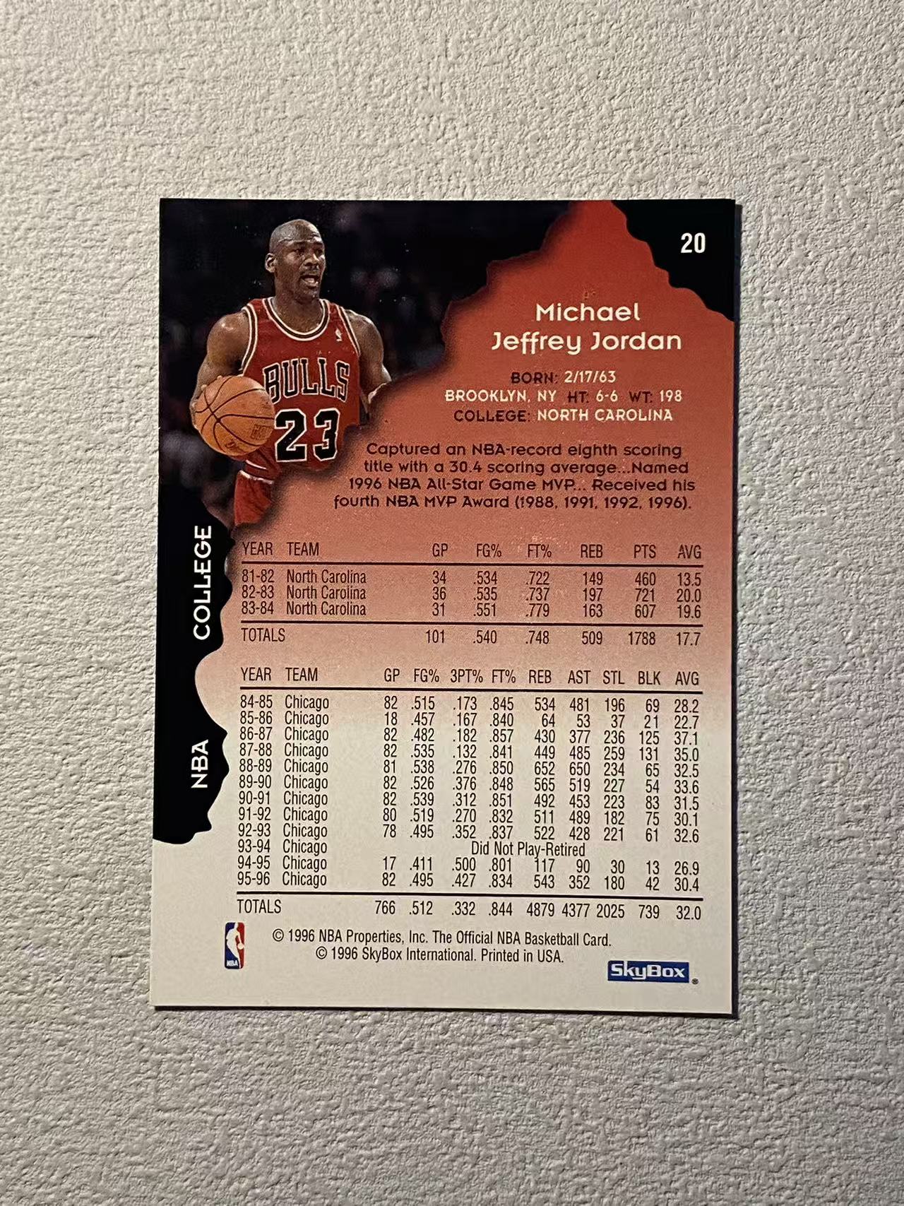 1996 Upper Deck Upper Deck Michael Jordan 公牛 迈克尔 乔丹 篮球之神 ssp 特卡 稀有老卡 收藏必备