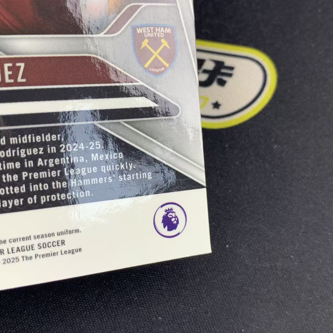2024-25 Panini Prizm Guido Rodríguez 英超 吉多 罗德里格斯 85/92编 紫白条纹折 西汉姆联 微瑕如图 *KENJi